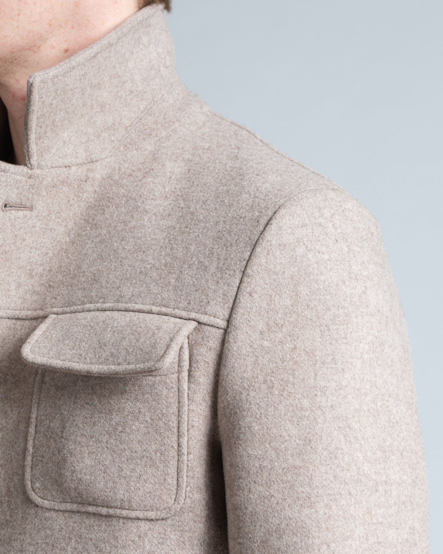 Short Overcoat in Light Beige (10287694610762)