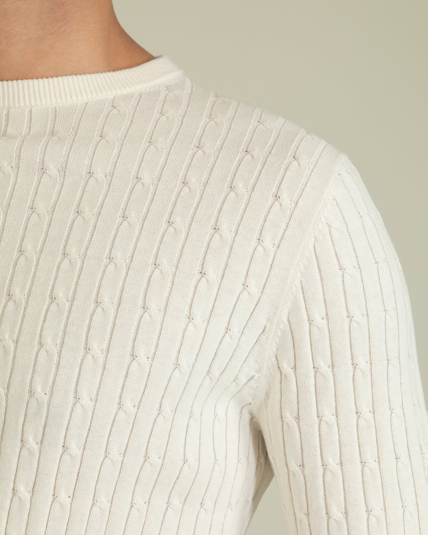 Summer Cable Knit in Ivory White (8624923345226)