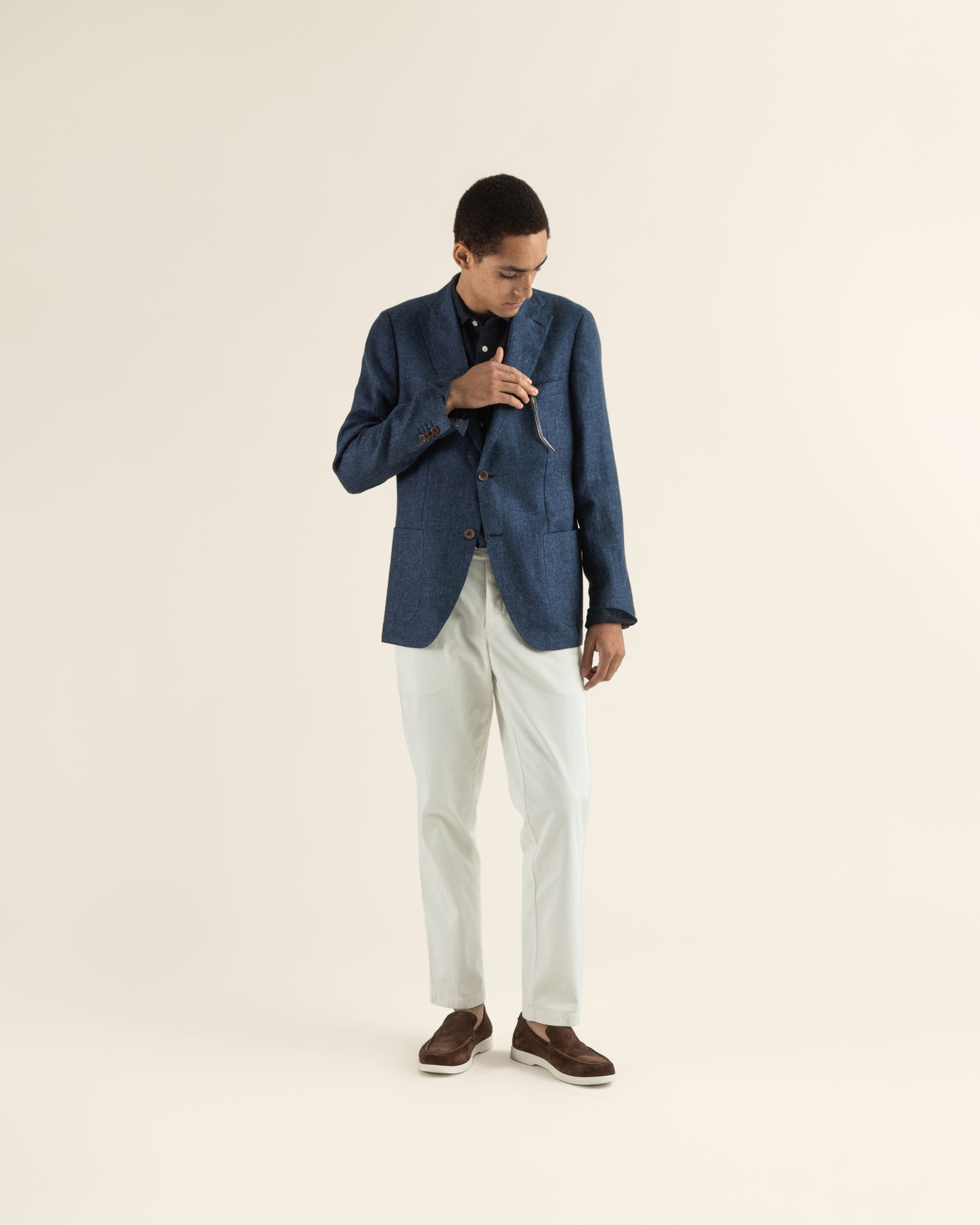 Linen Blazer in Blue