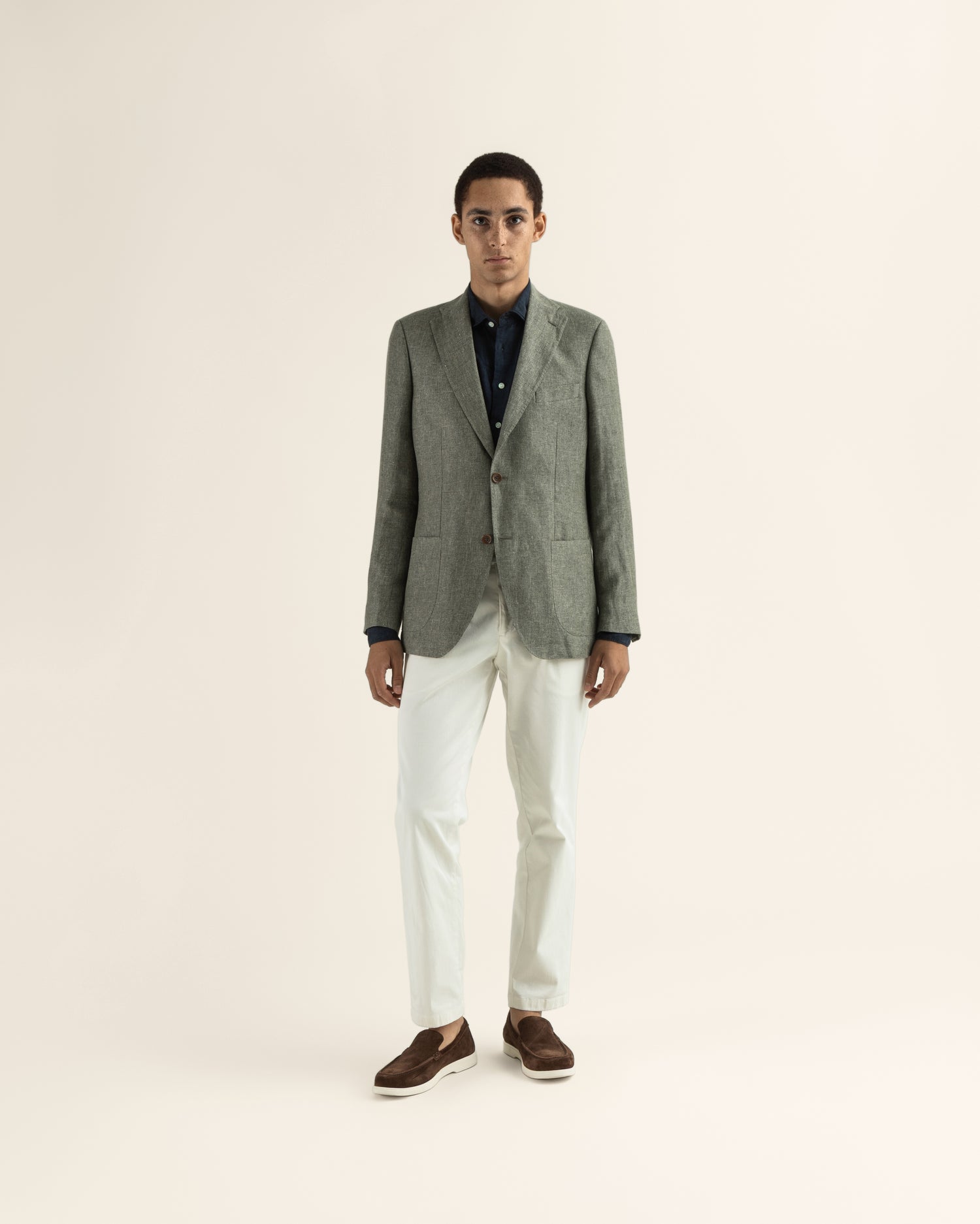 Linen Blazer in Green