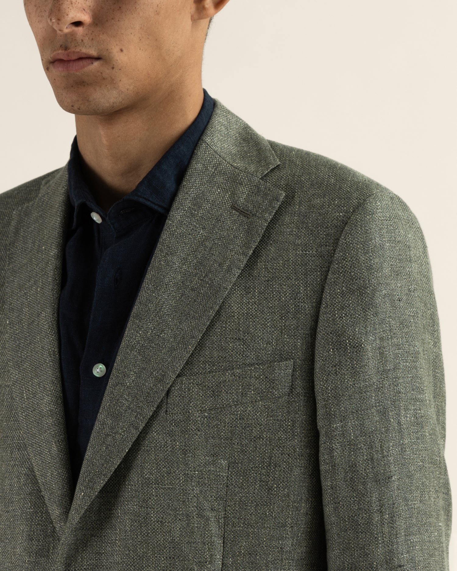Linen Blazer in Green
