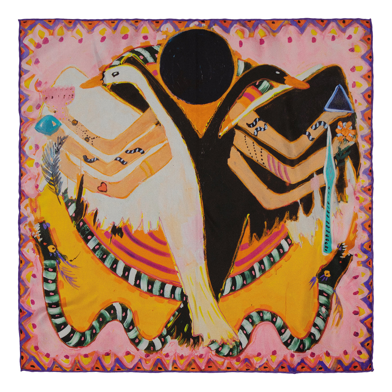 Turo X Manuela Bosco silk scarf Divine Union (7599456026846)