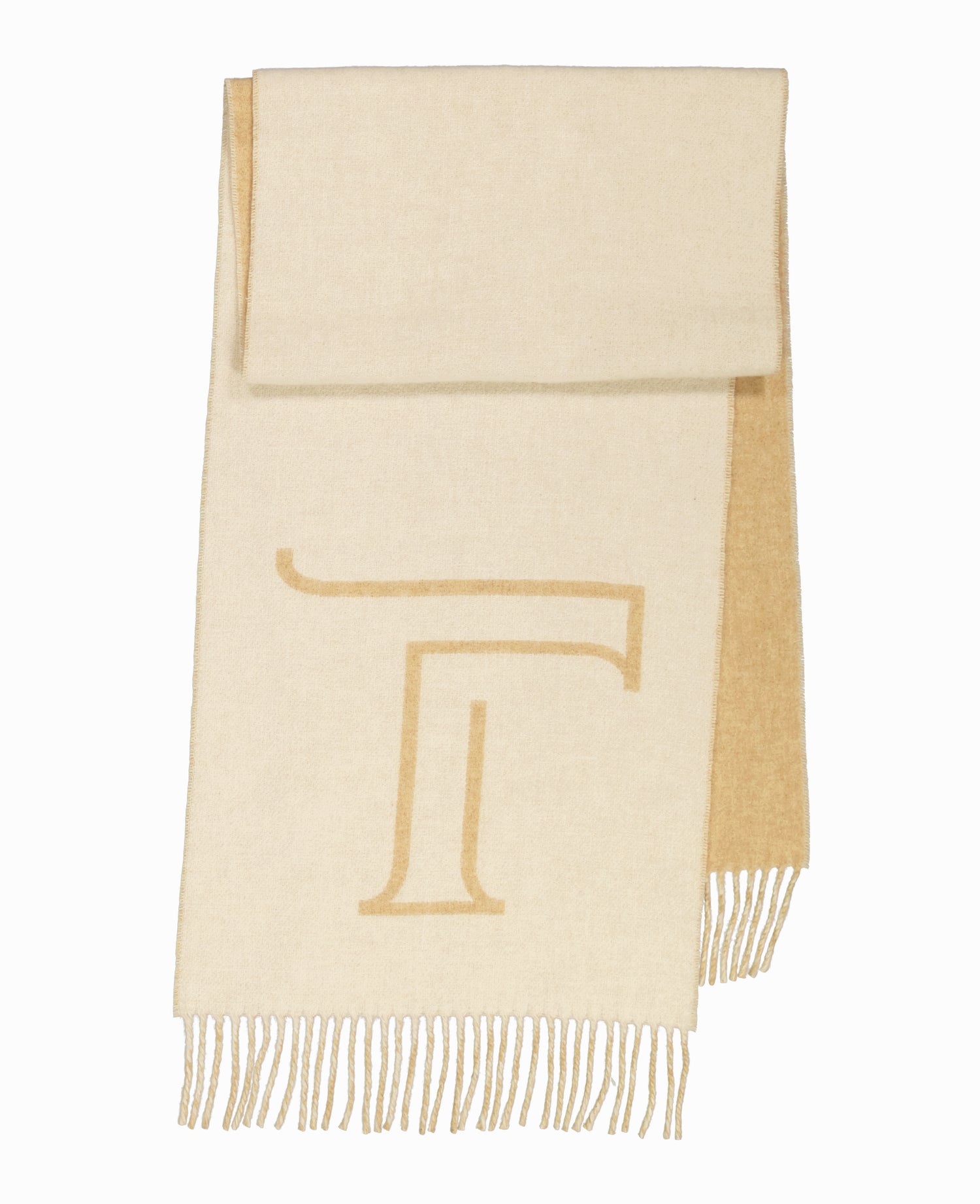 Beige Wool Scarf with Turo Logo (7856605233374)