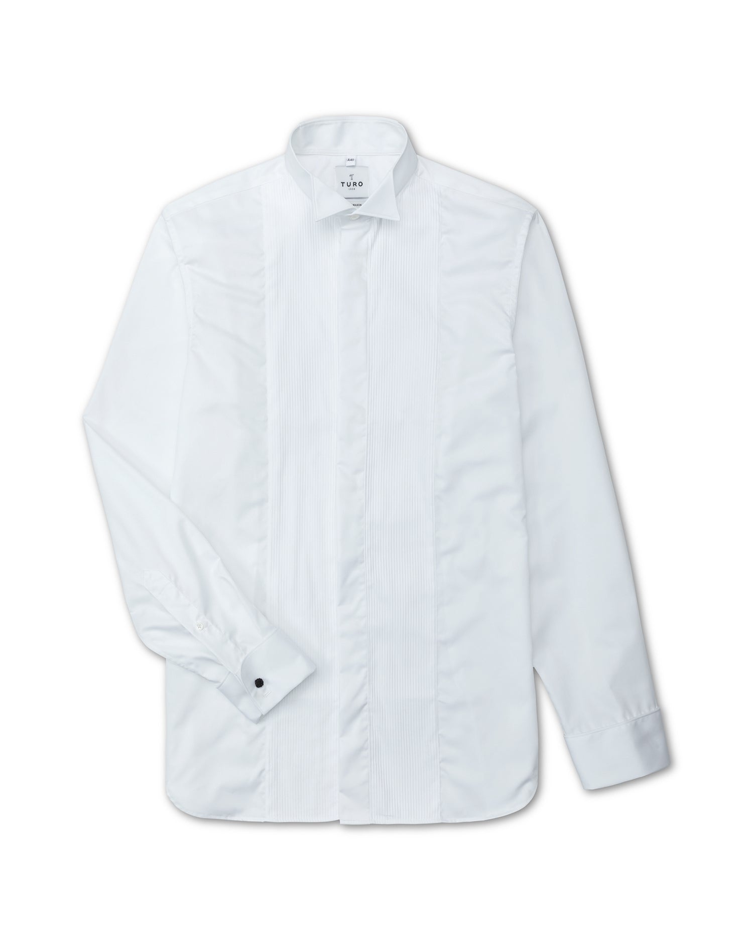 Modern fit Tuxedo shirt in Thomas Mason journey (8554389471562)