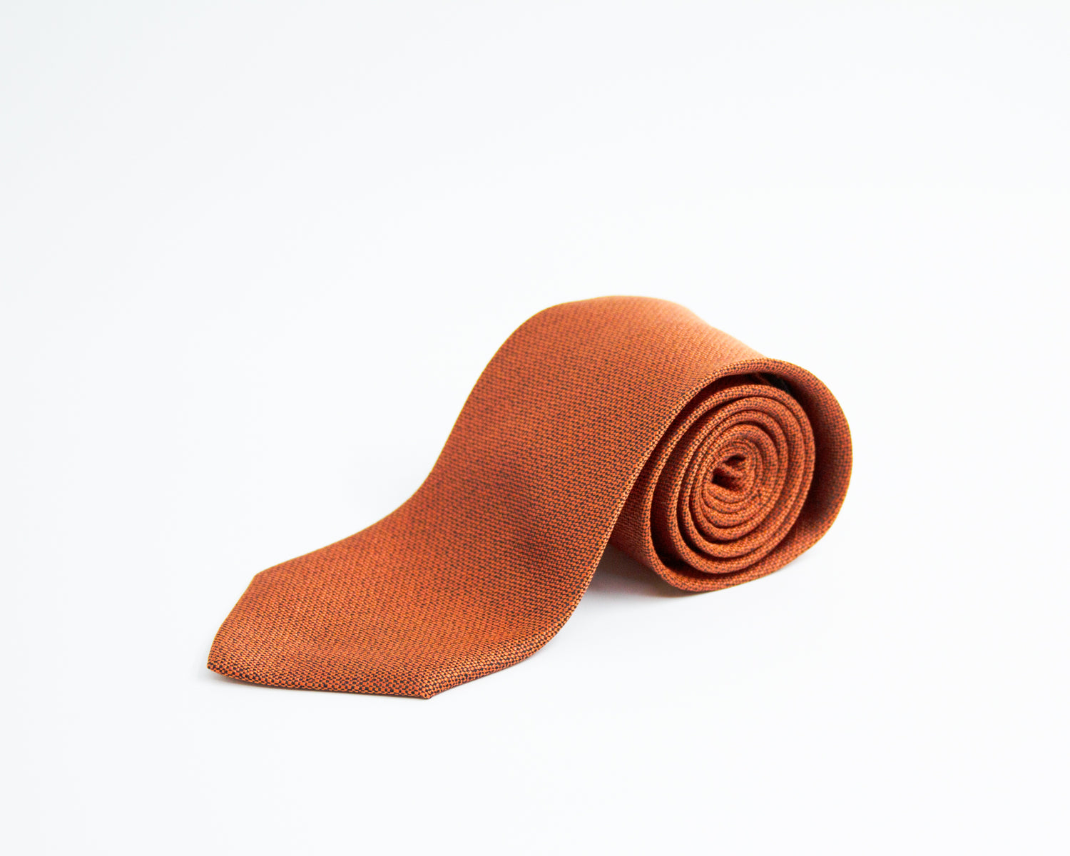 Turo Fine Grenadine Silk Tie in Orange (8402349785418)