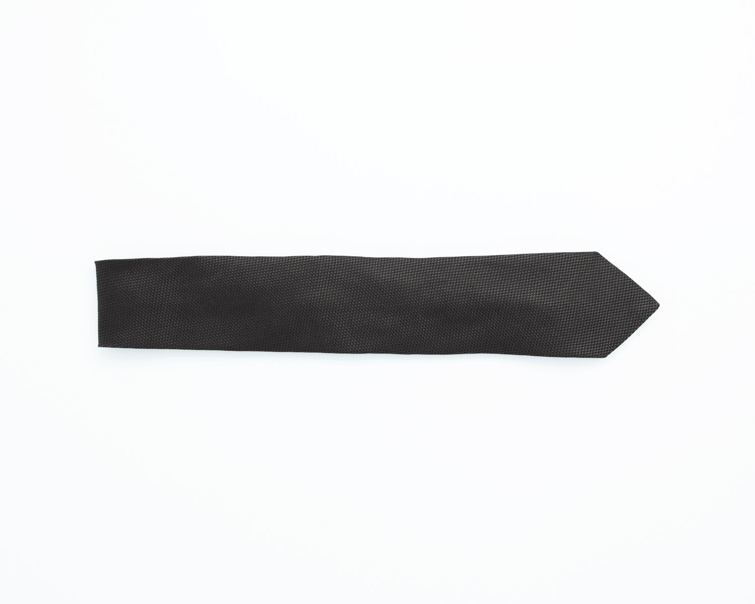 Turo Fine Grenadine Silk Tie in Black (8402323374410)