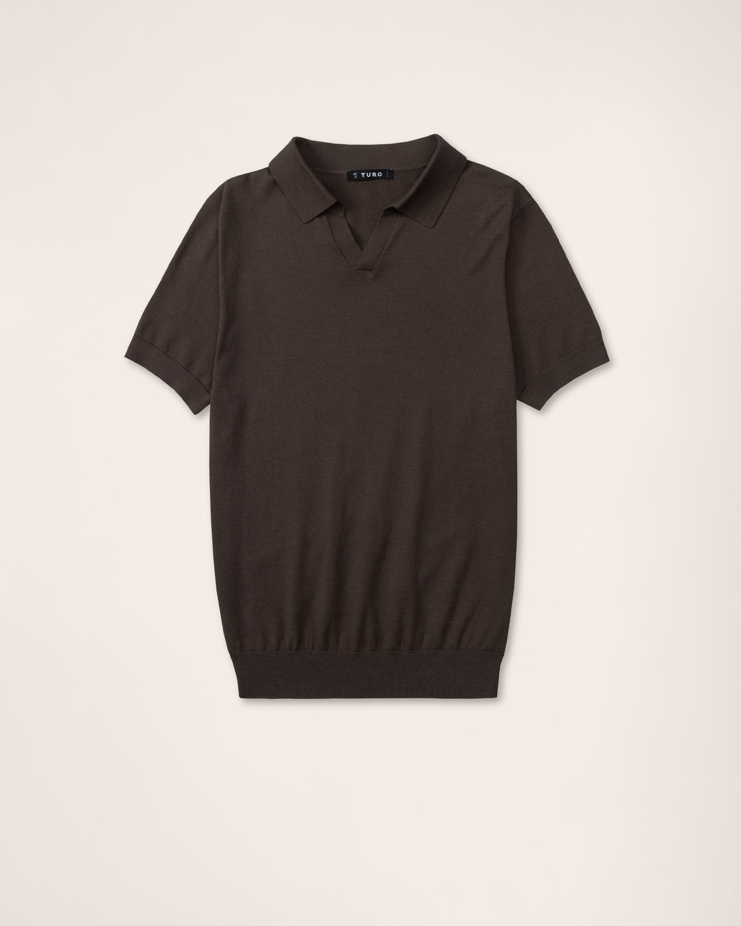 Polo Shirt in Dark Brown