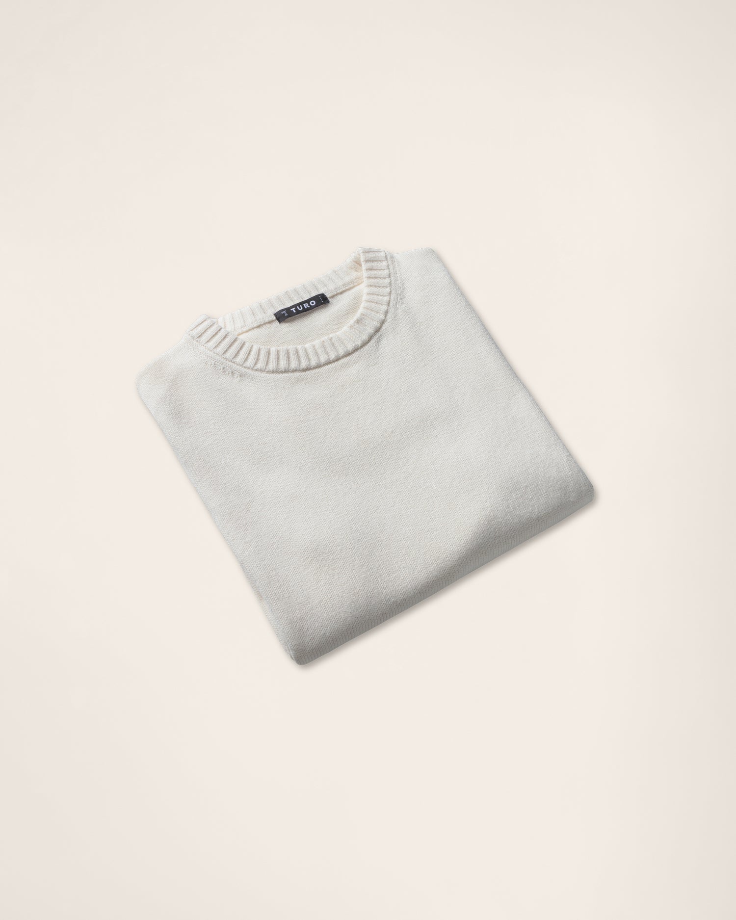 Crew-neck Pullover in White