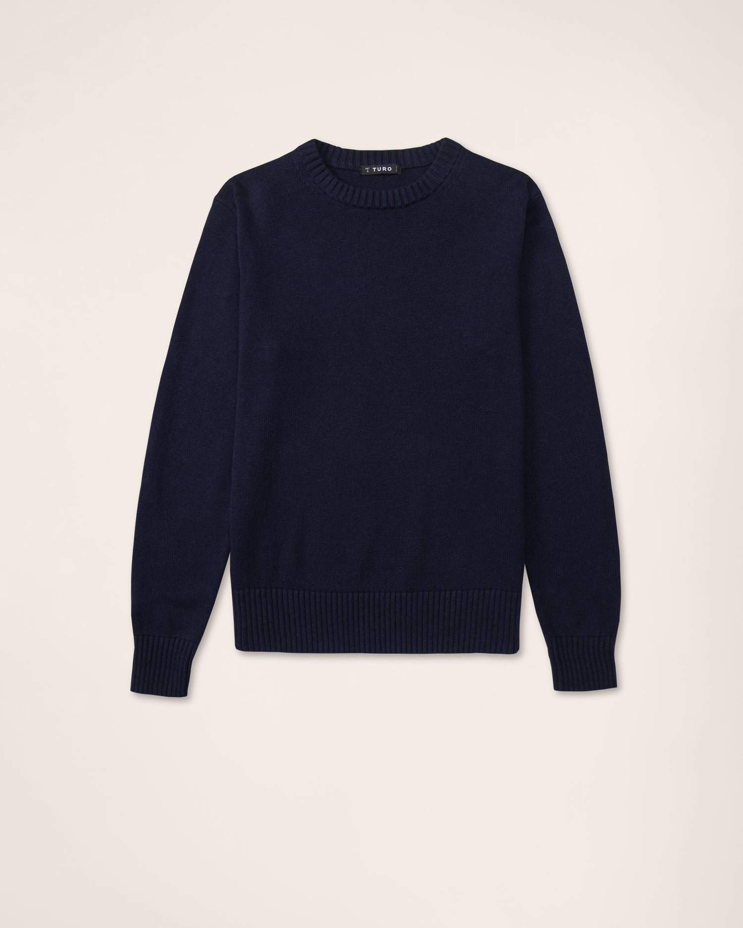 Crew-neck Pullover in Navy Blue