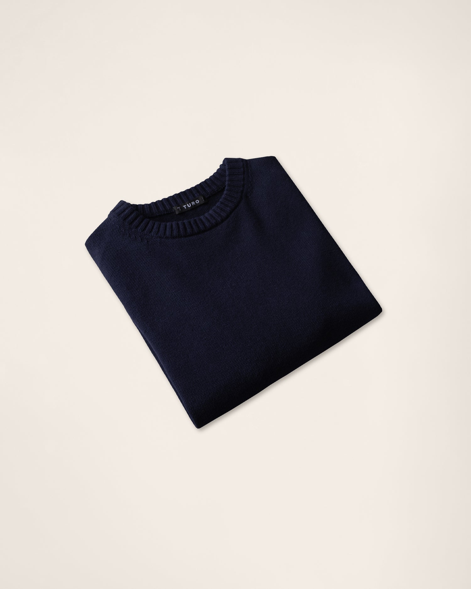 Crew-neck Pullover in Navy Blue