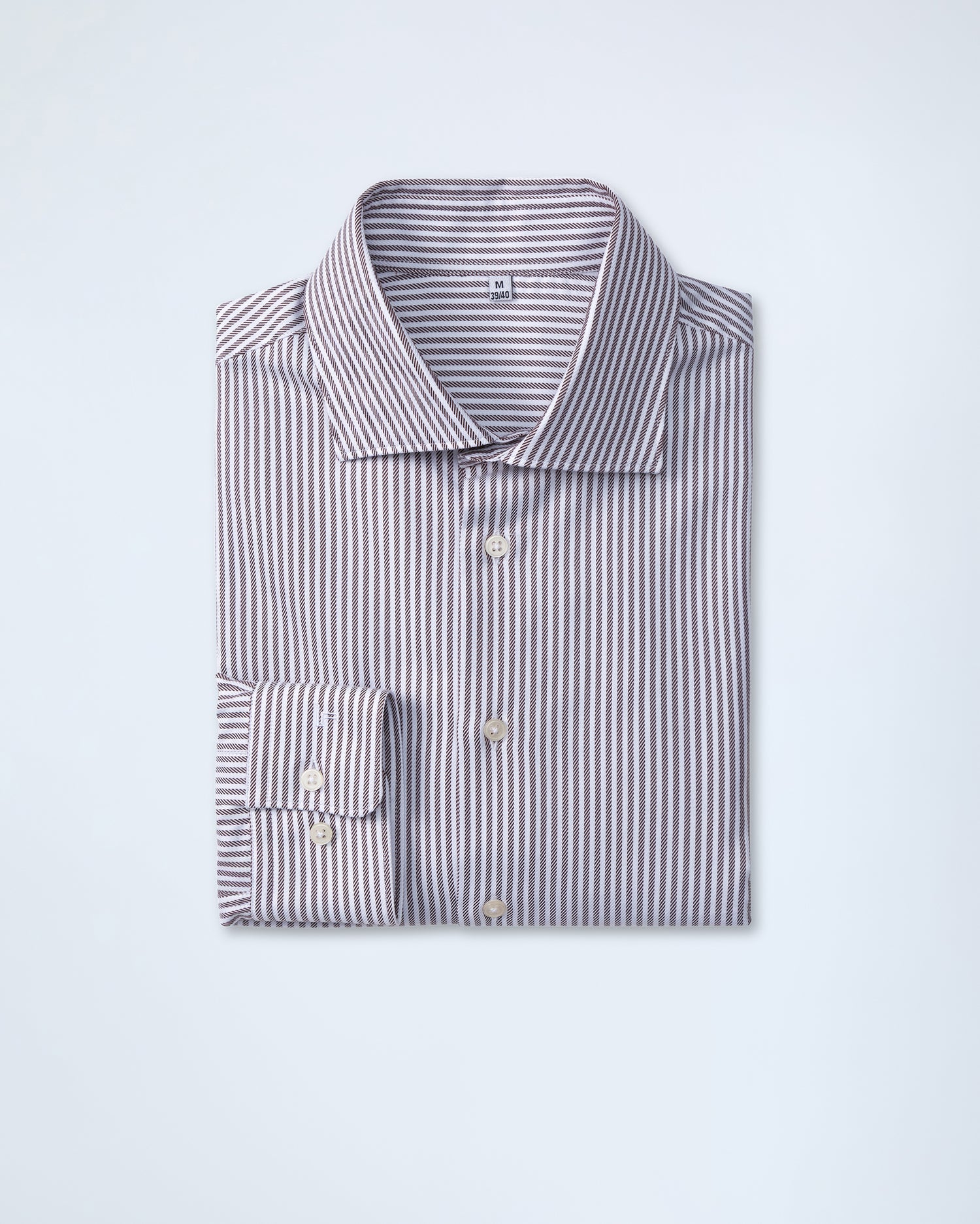 Oxford Style Brown-striped Shirt (10271839650122)