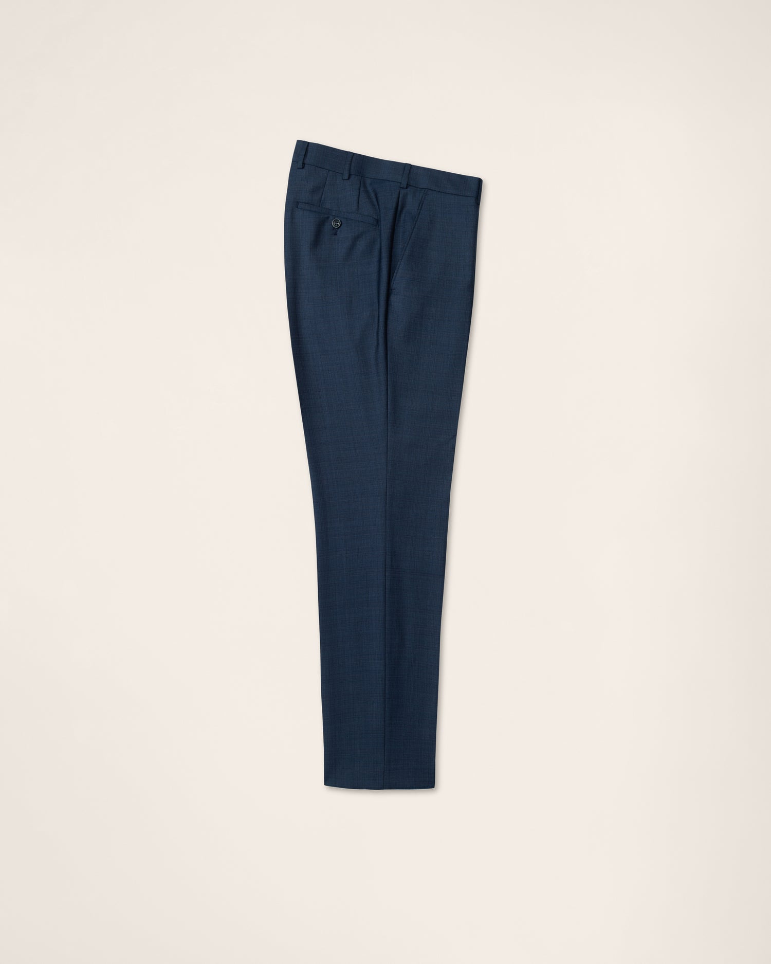 Micro Structure Wool Suit in Navy