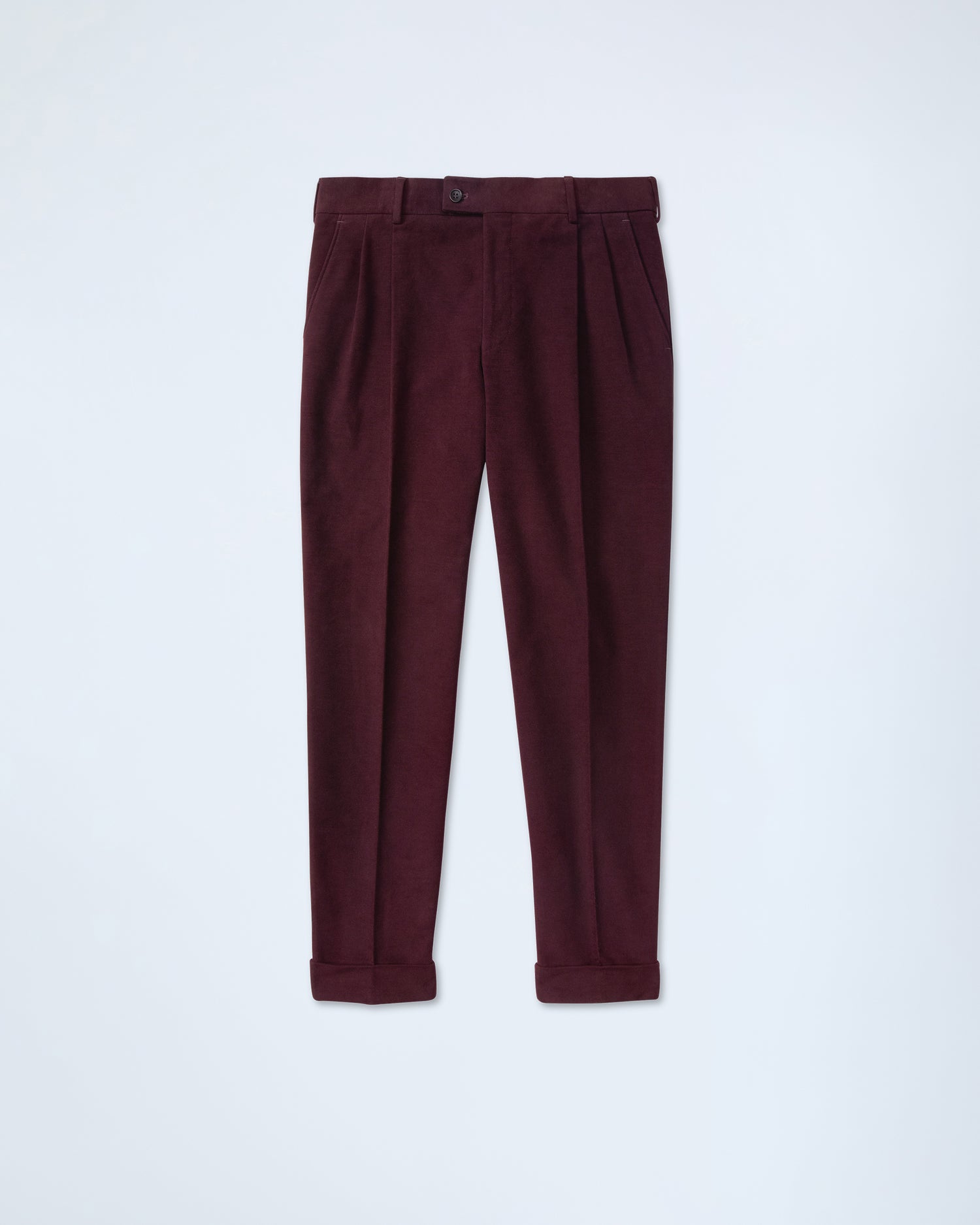 Casual Moleskin Trousers in Burgundy (10287511535946)