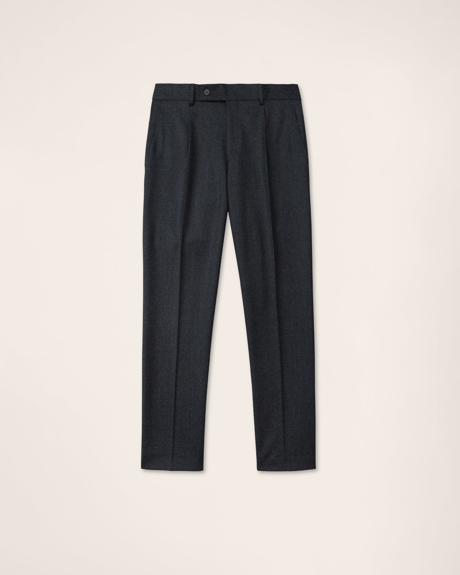 Flannel Trousers in Charcoal Grey