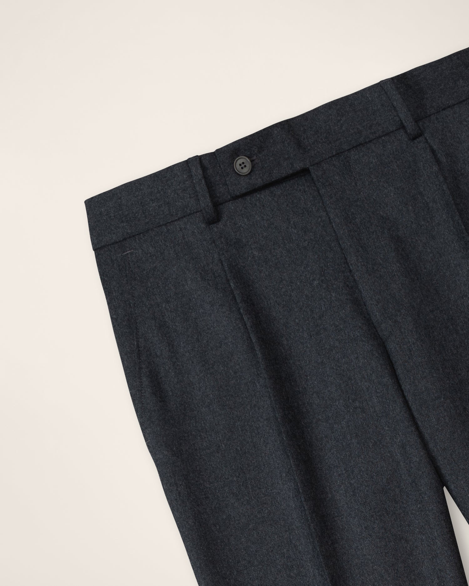 Flannel Trousers in Charcoal Grey