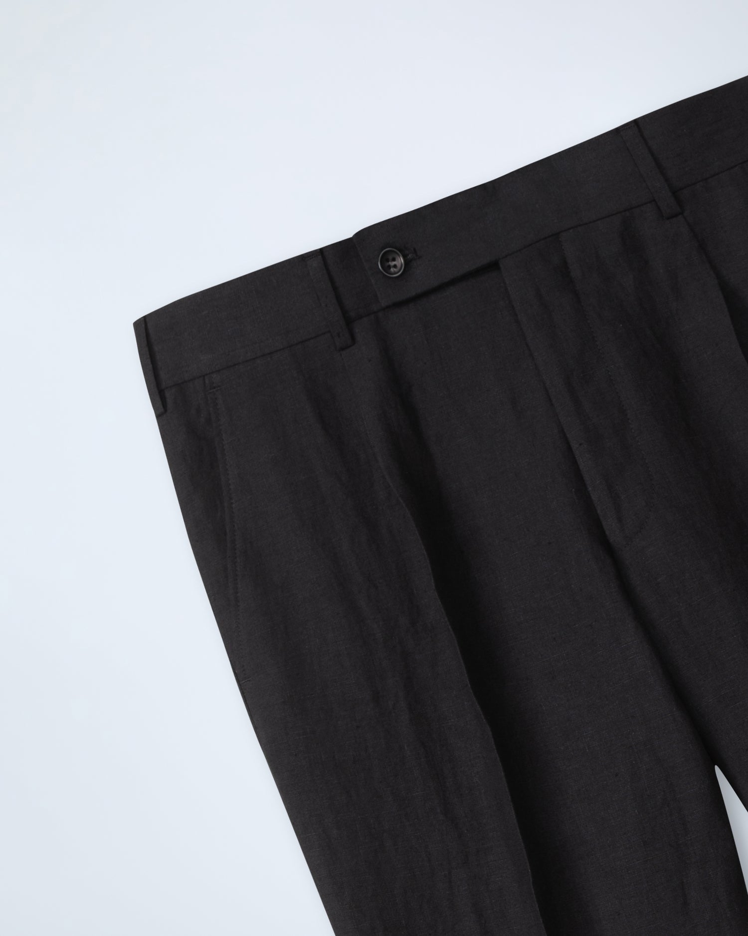 Linen Trousers in Black (9992958280010)