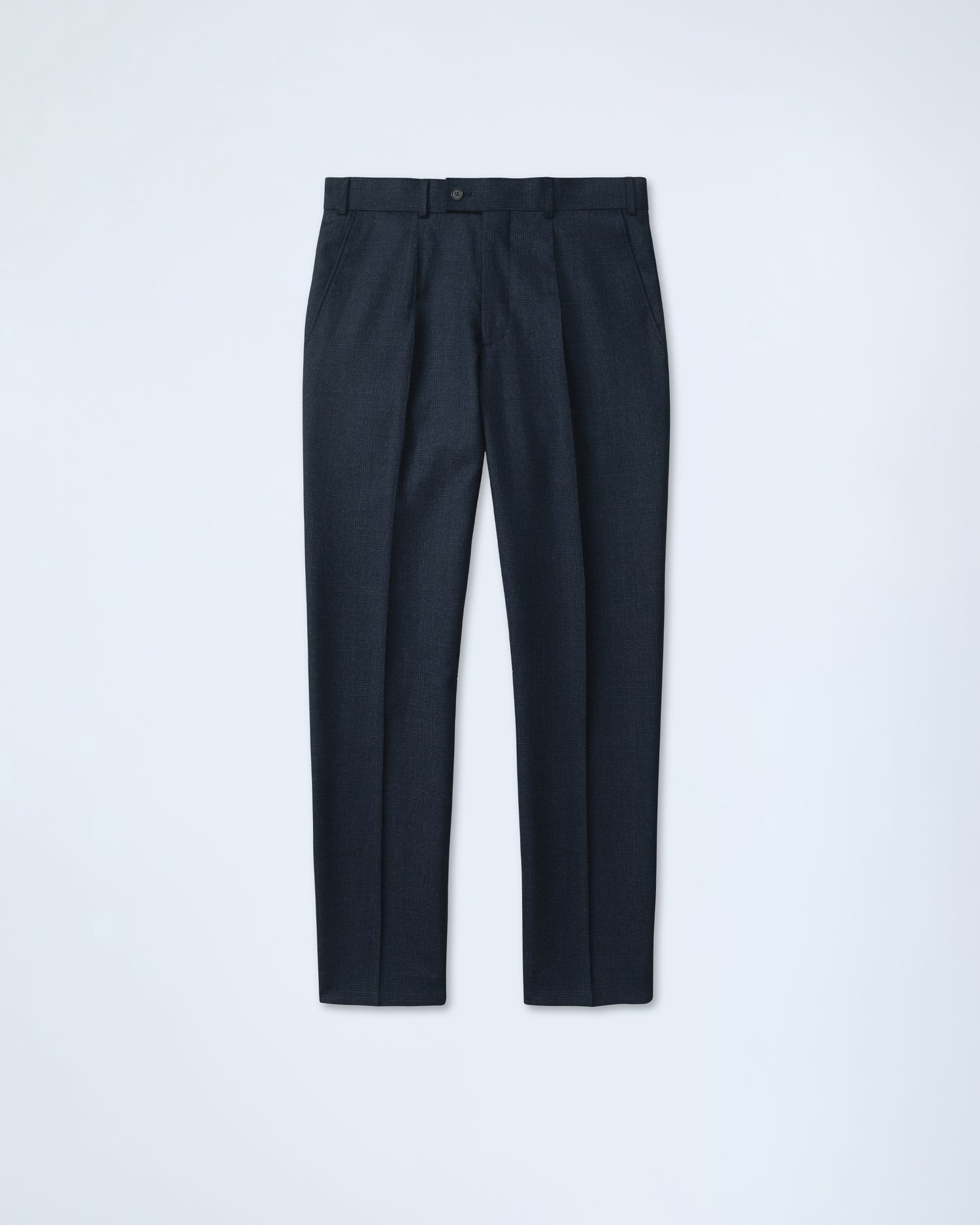 Navy Flannel Suit with Check (10256813883722)