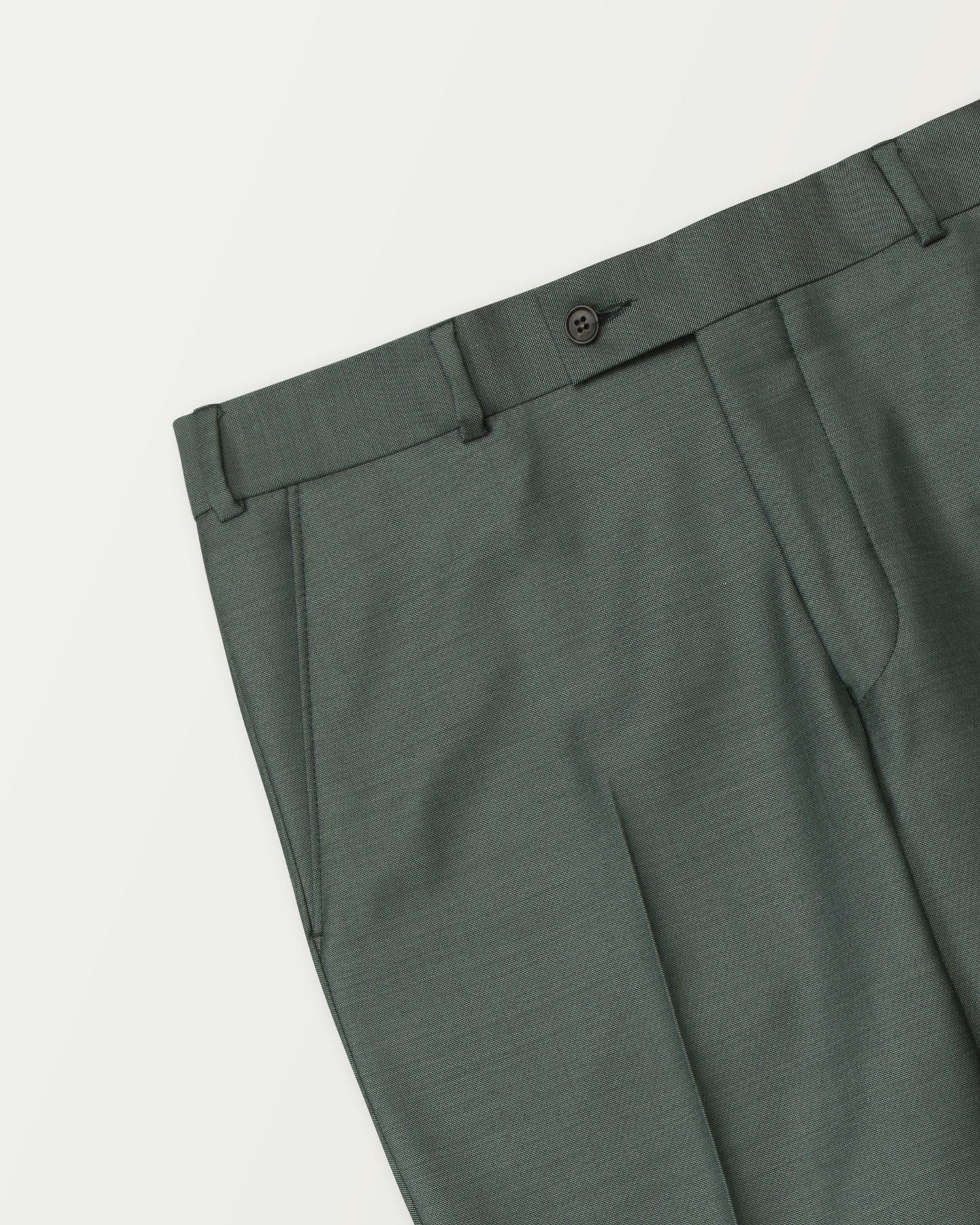 Green Premium Wool Trousers in Slim Fit (8636922167626)