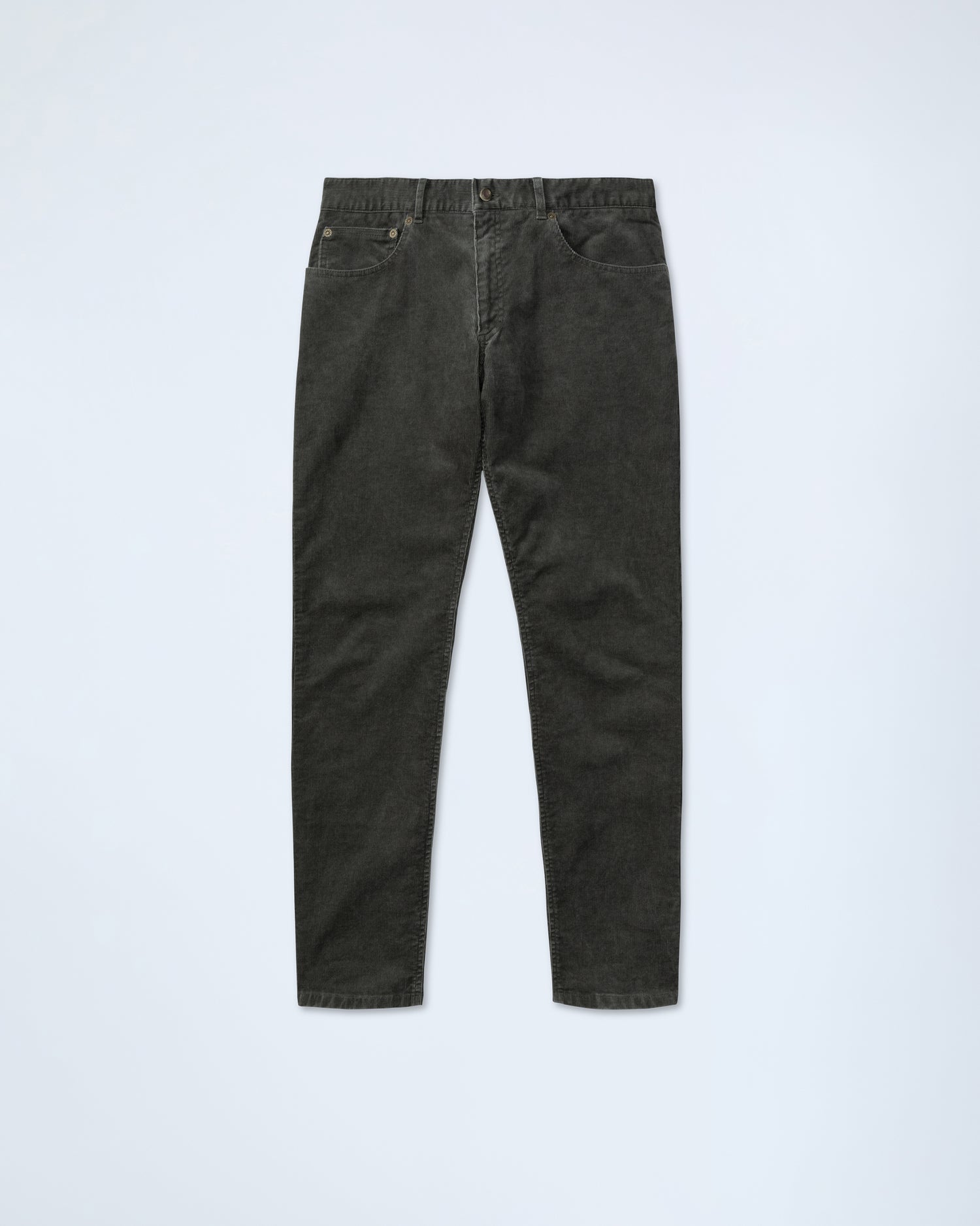 Five-pockets Corduroy Trousers in Dark Green (10270552621386)