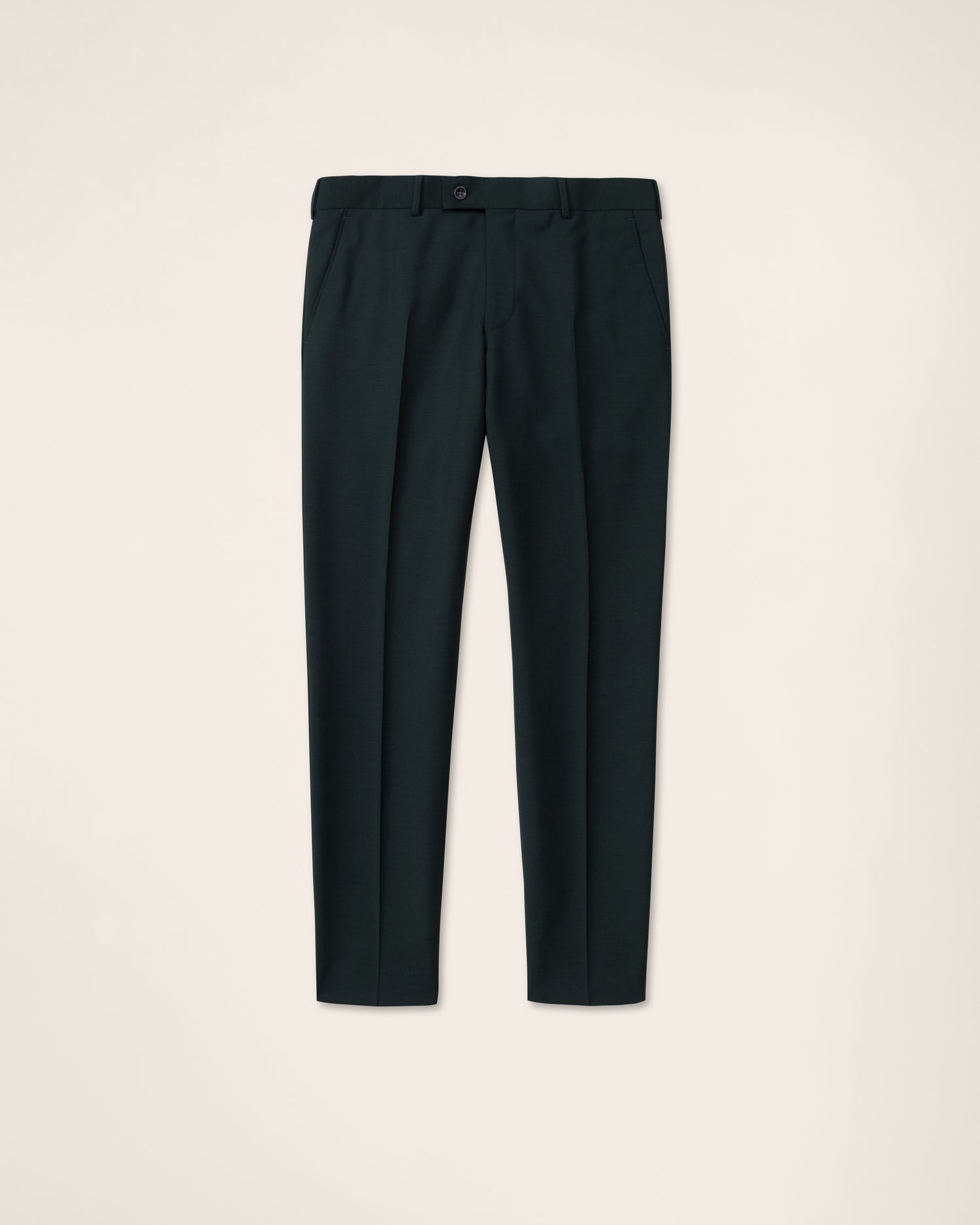 Wool-Mohair Trousers in Dark Green