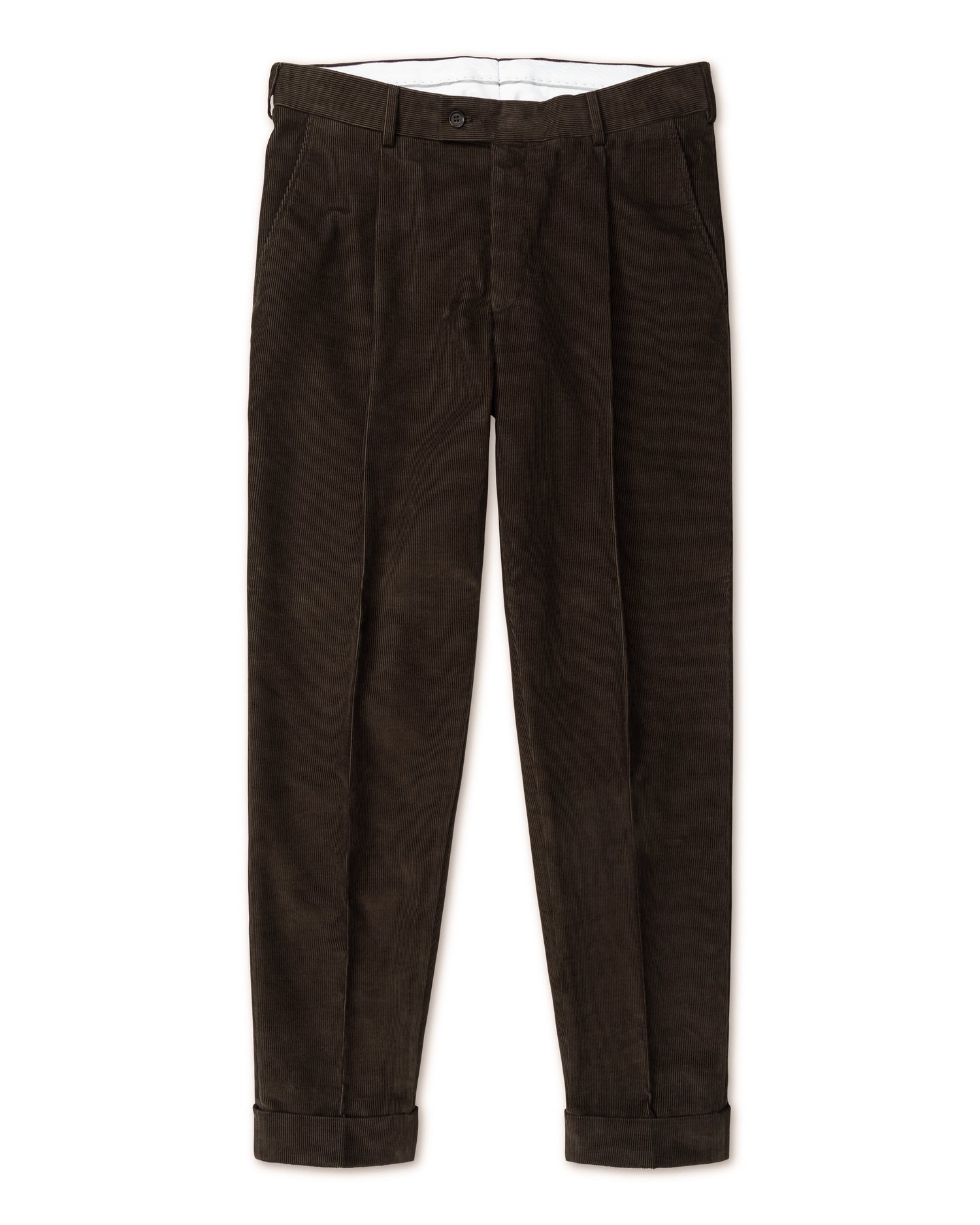 Brown Corduroy Trousers in Slim fit (8456776319306)