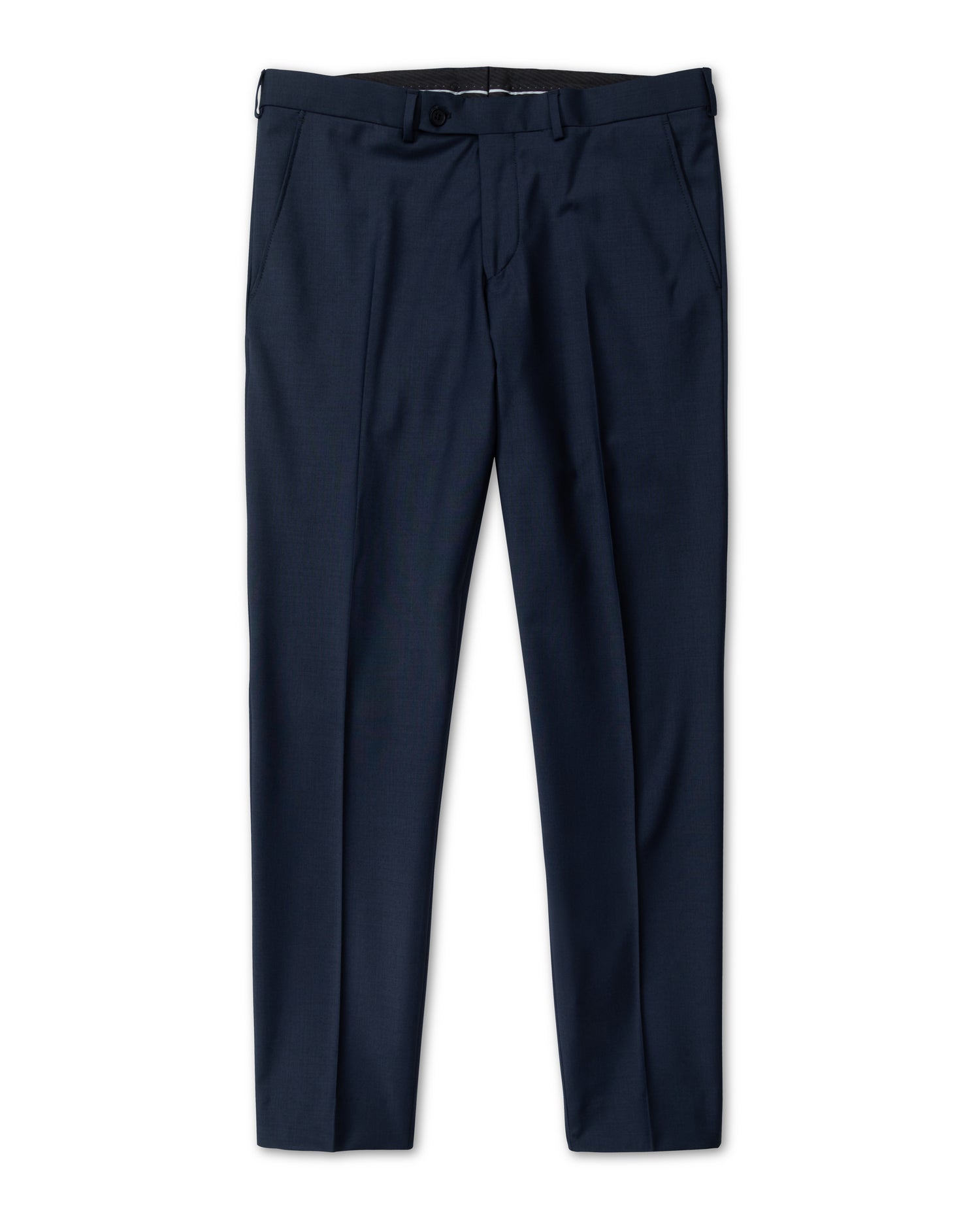 Navy Blue Athlete Fit Suit Trousers in Stretch Fabric (2079950569534)