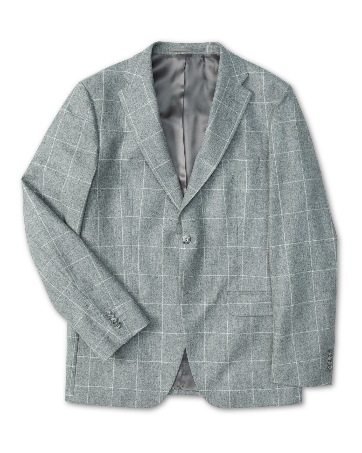 Light Grey Suit in Lanificio Di Pray Premium Super 130's Wool (8459006050634)