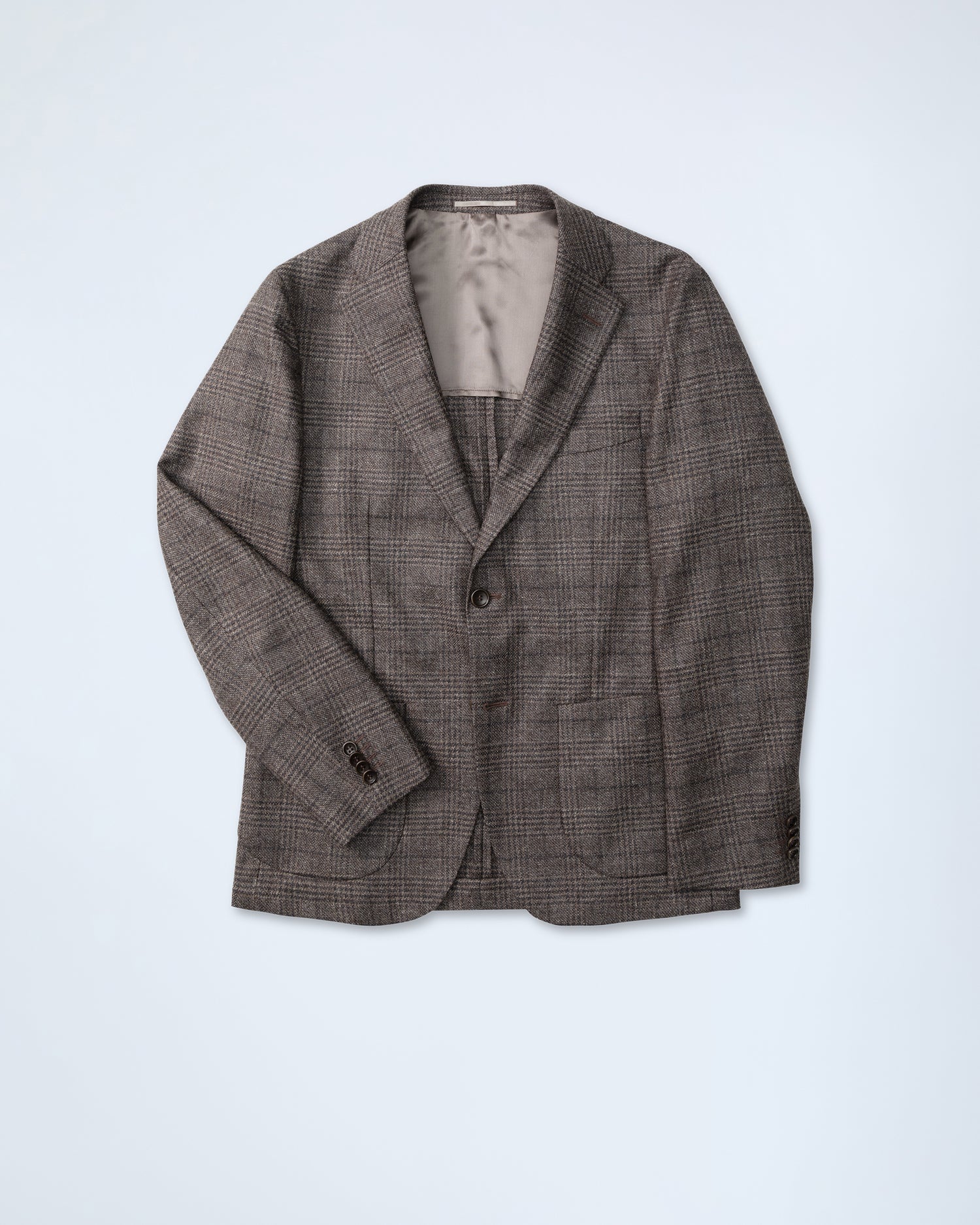 Brown Checked Wool-Casmere Blazer (10287548465482)
