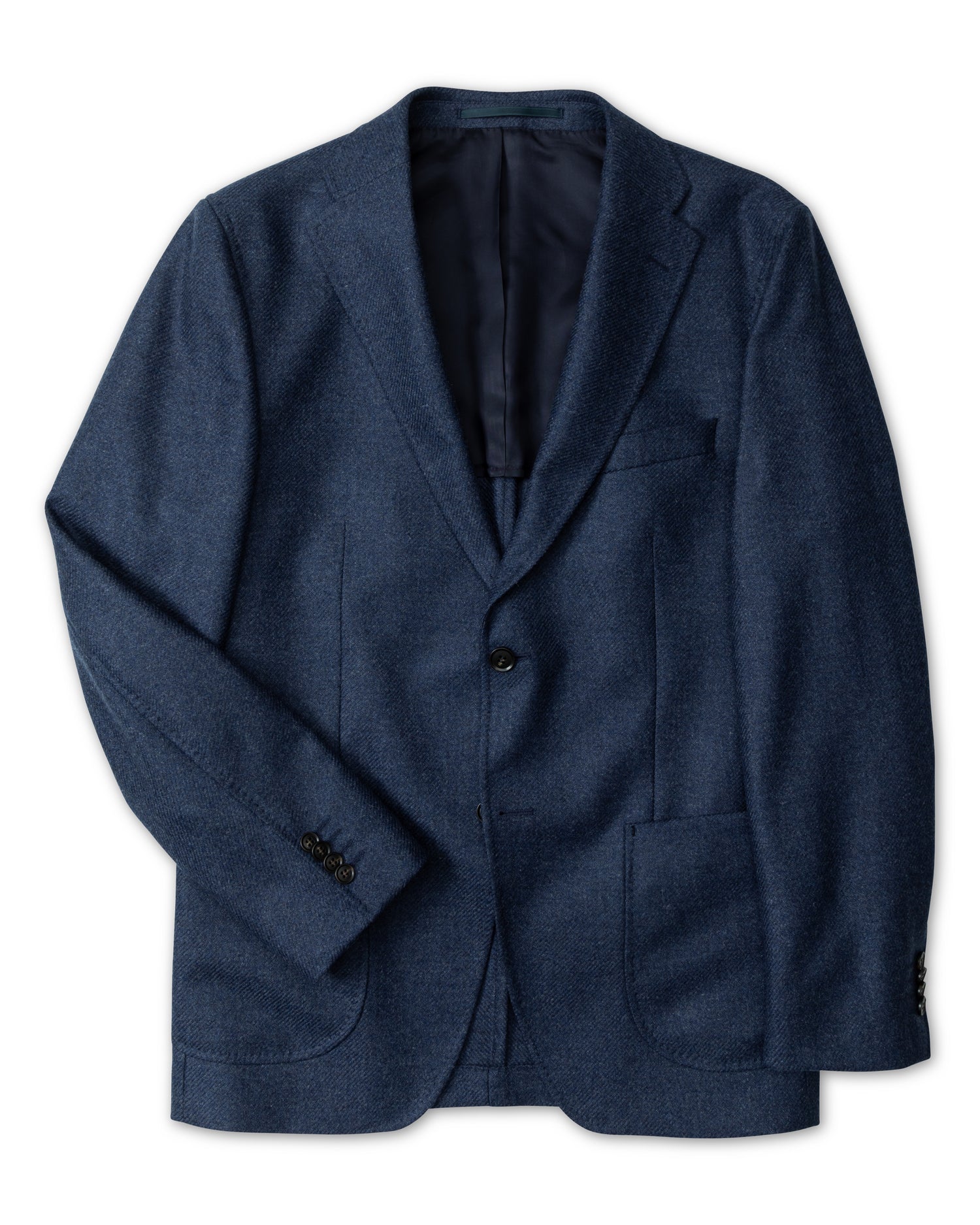 Dark Blue Blazer in Lanificio Di Pray Cashmere-Wool (8456540520778)