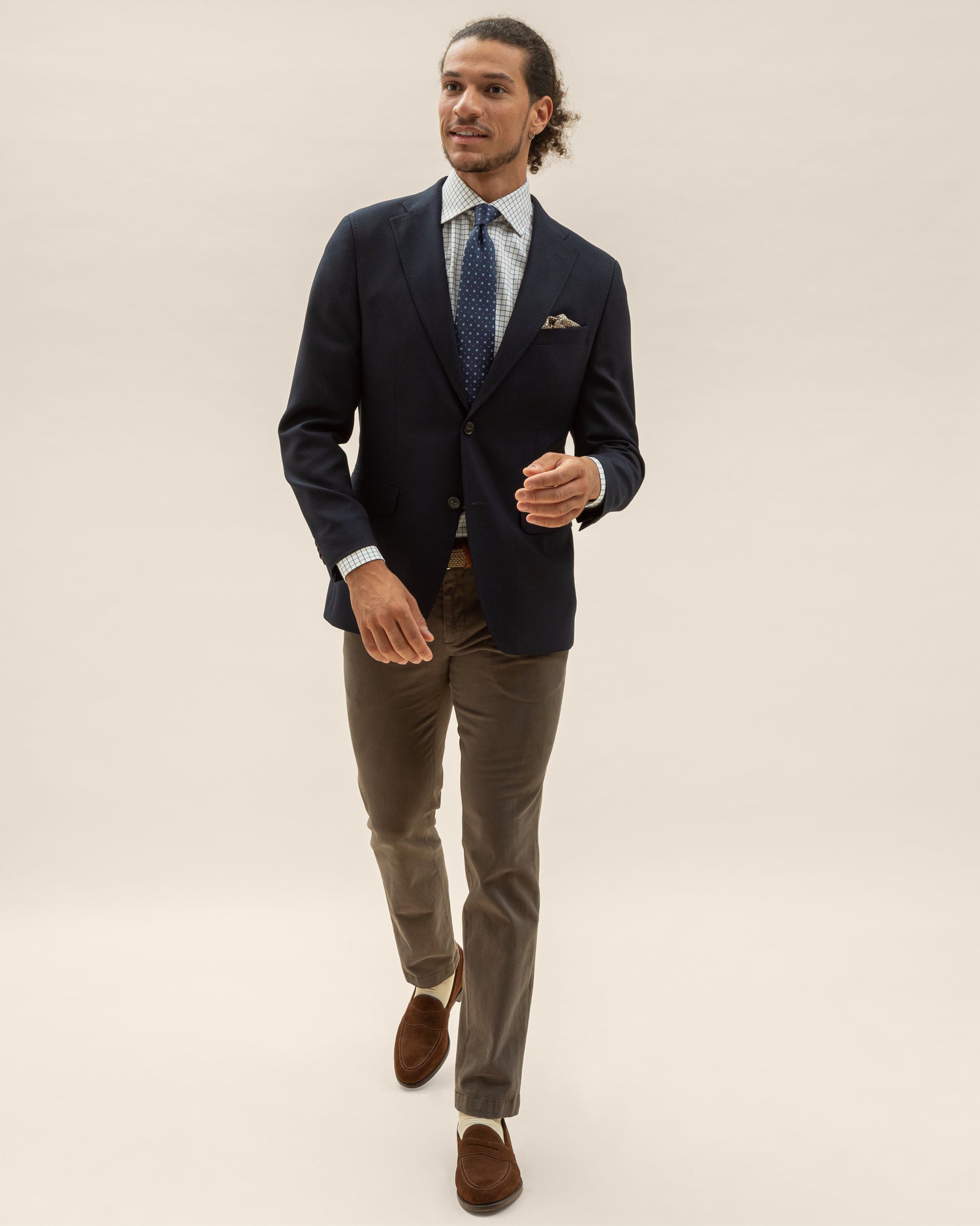 Navy Blue Blazer in Reda wool (8454816104778)