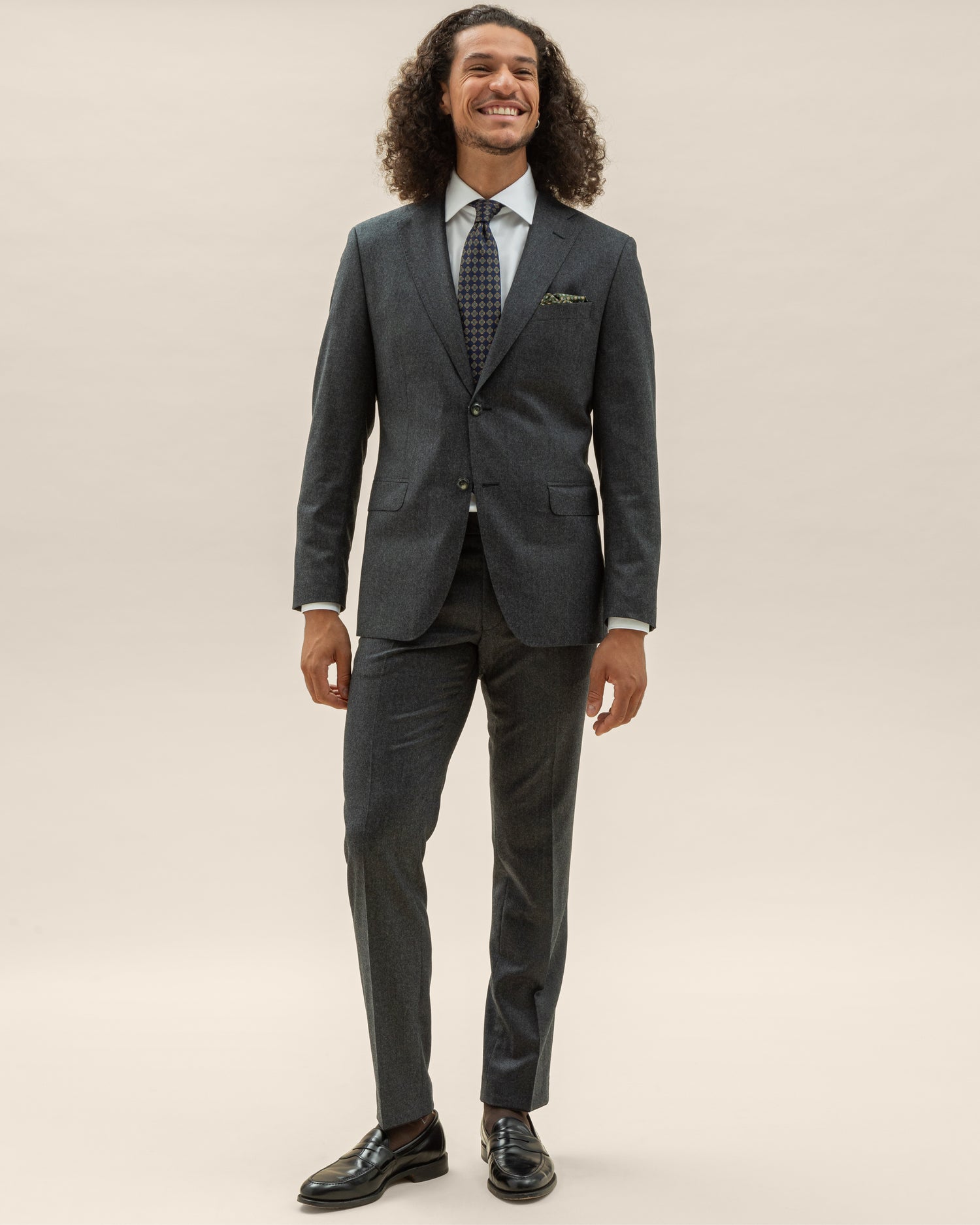 Charcoal Grey Flannell Suit (8482165588298)