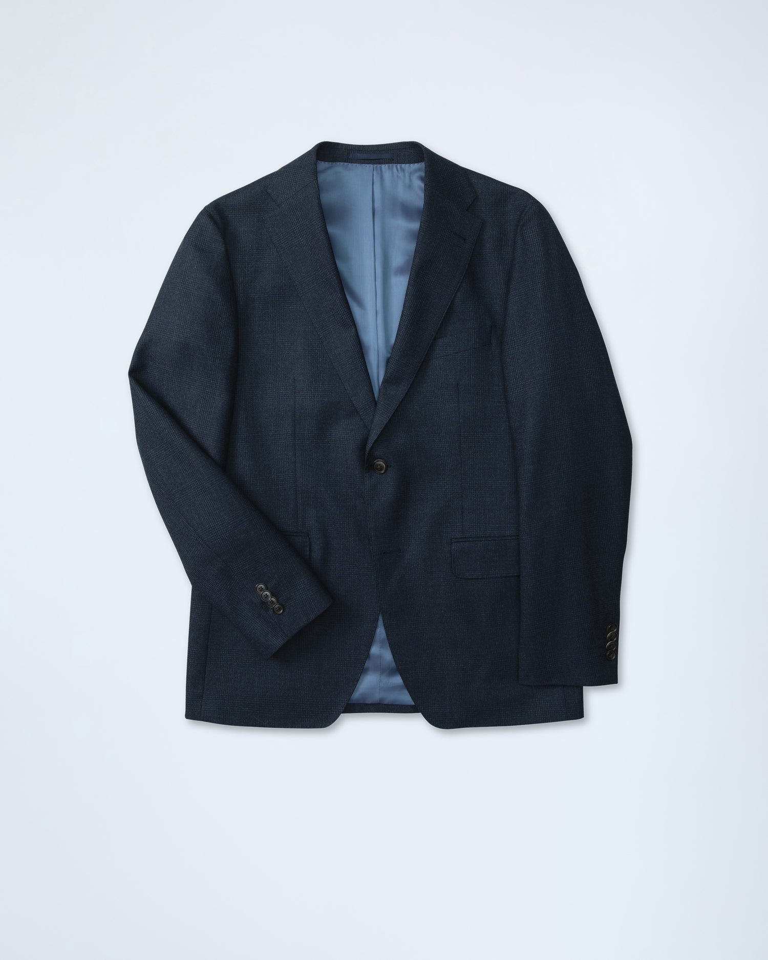 Navy Flannel Suit with Check (10256813883722)