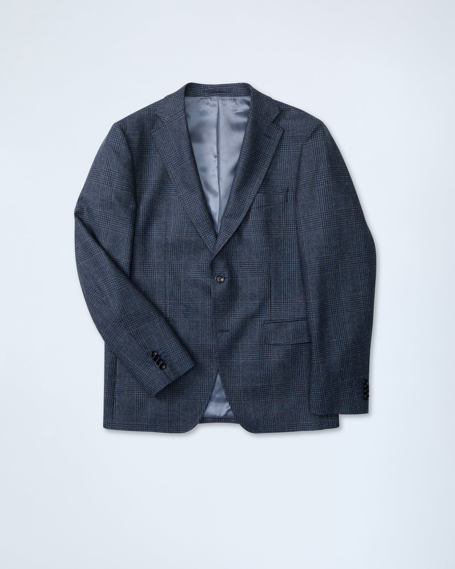 Dark Blue Glencheck Blazer in Wool (10288314646858)