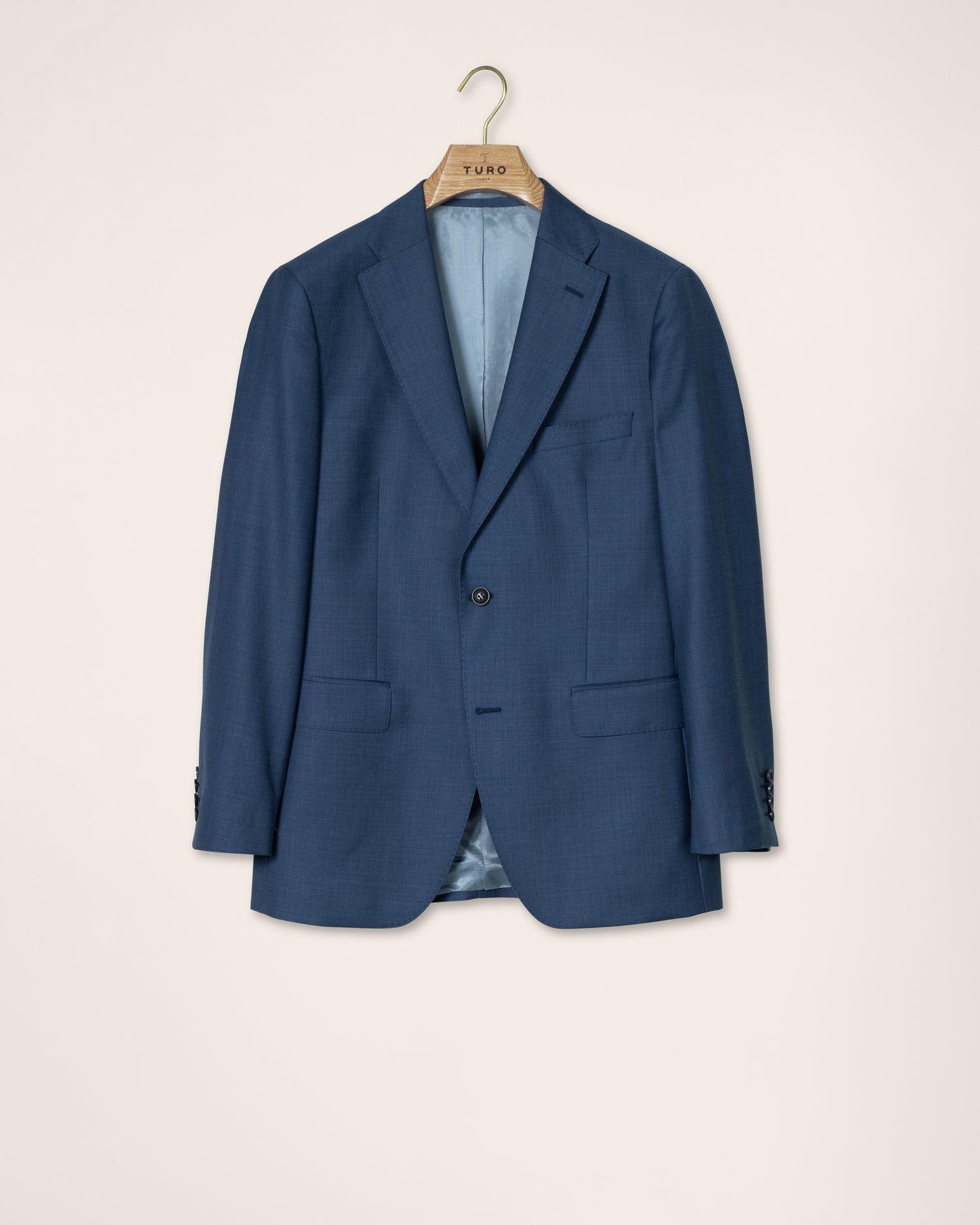 Blue Ceremonial Suit Jacket in Wool