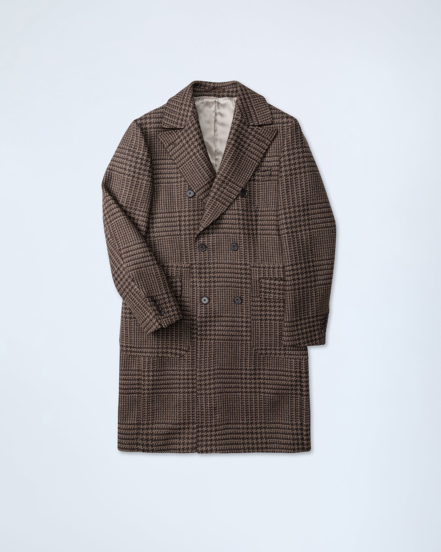 Glencheck Overcoat in Mocca Brown (10277285953866)