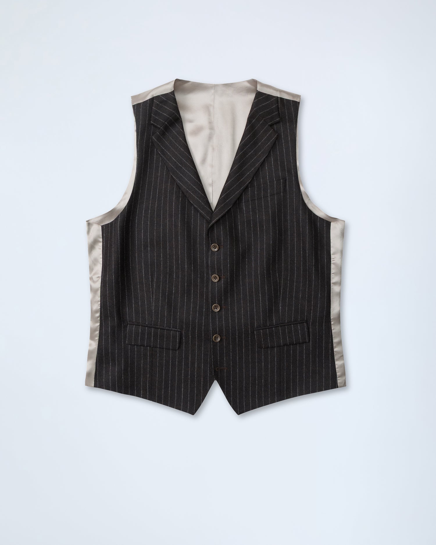 Exclusive Pinstripe Waistcoat in Dark Brown (10269342302538)