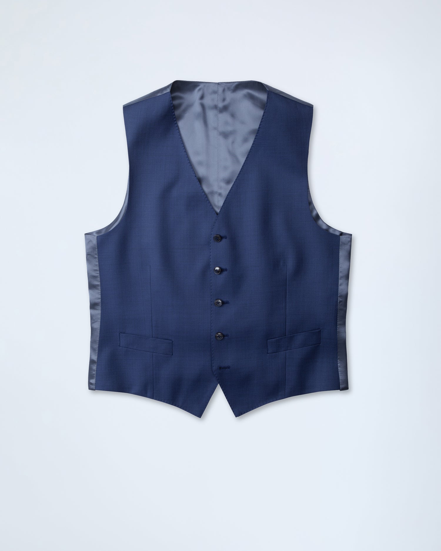 Premium Blue Wool Waistcoat (9649954488650)