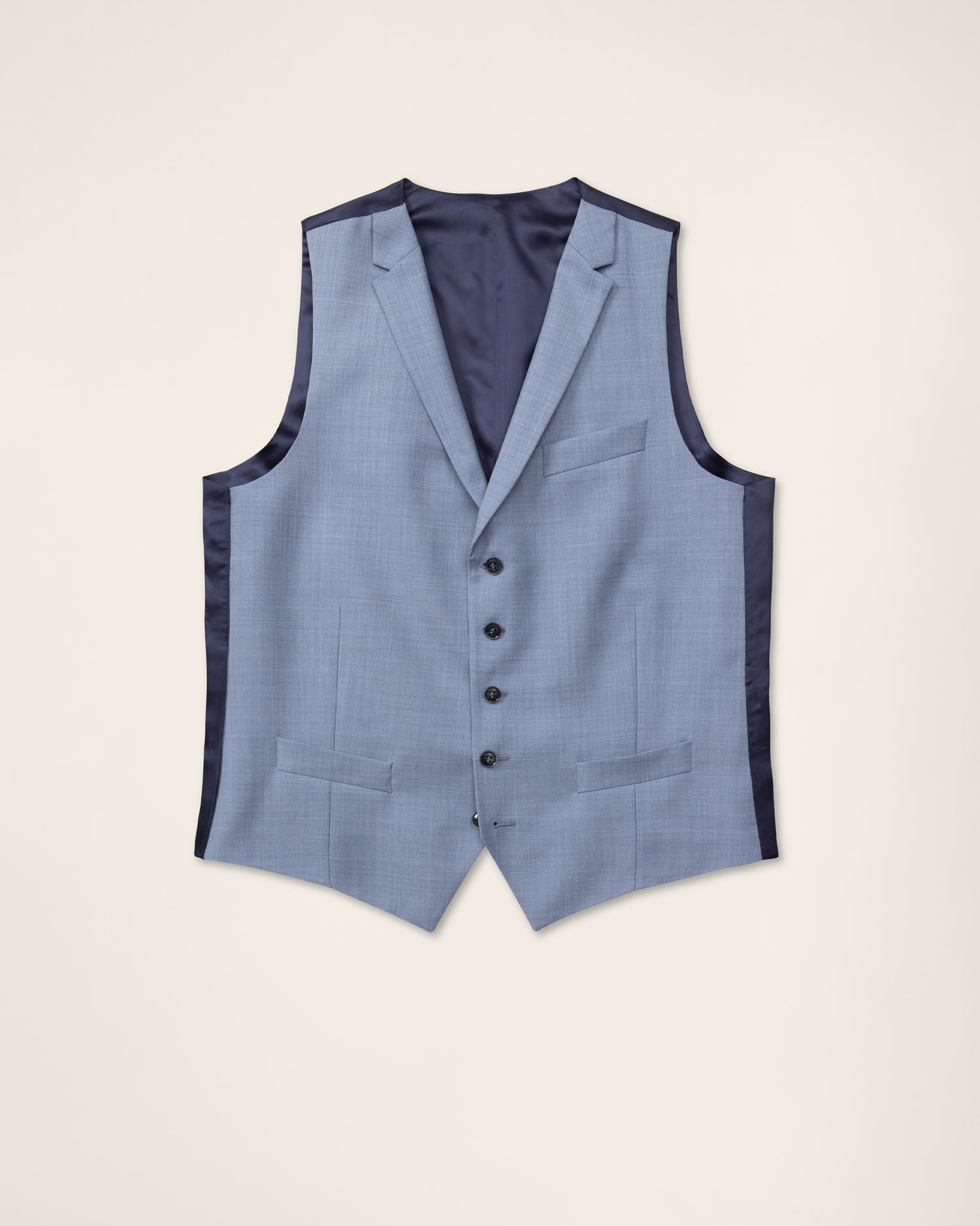 Light Blue Ceremonial Waistcoat in Wool