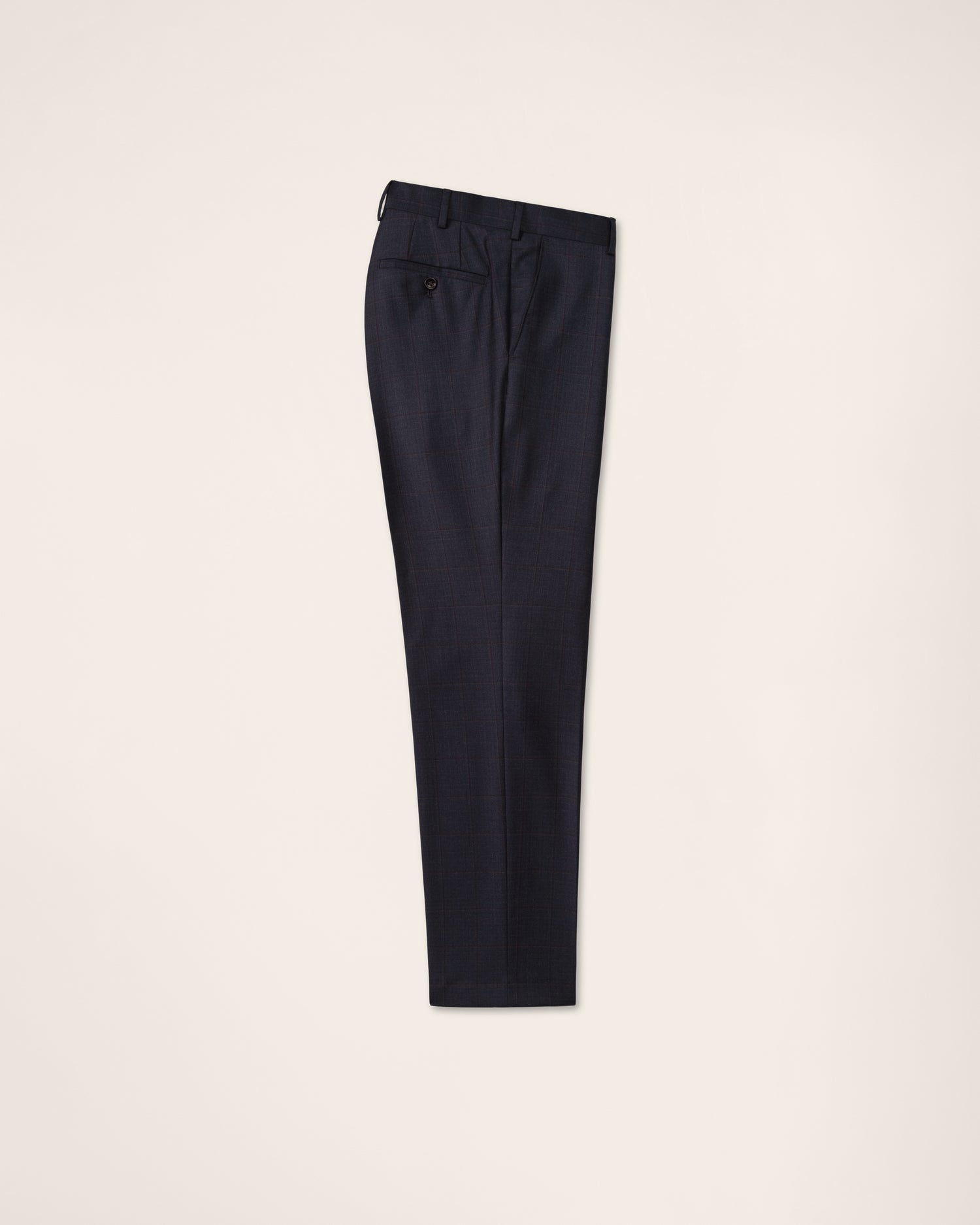 Premium Wool Suit in Navy Check