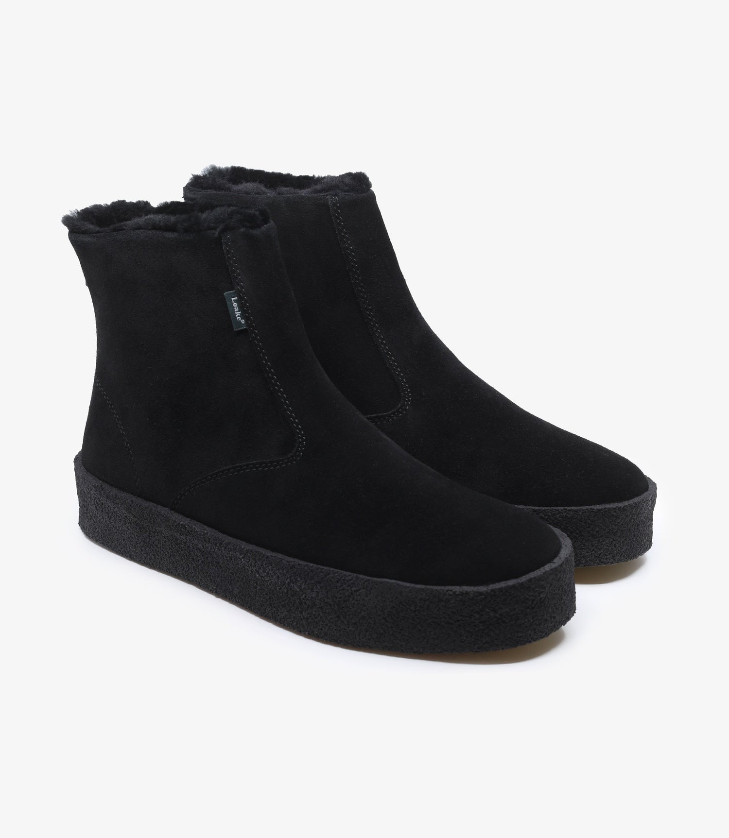Curling Black Suede