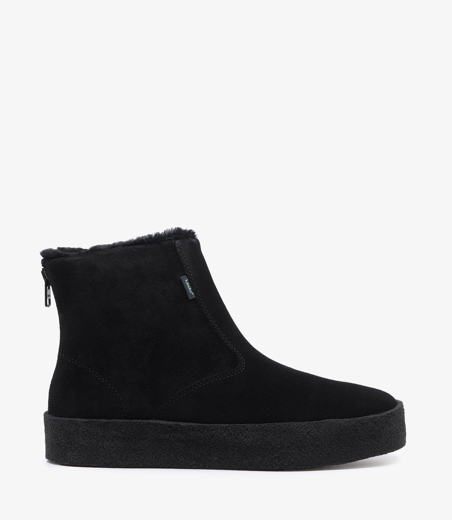 Curling Black Suede