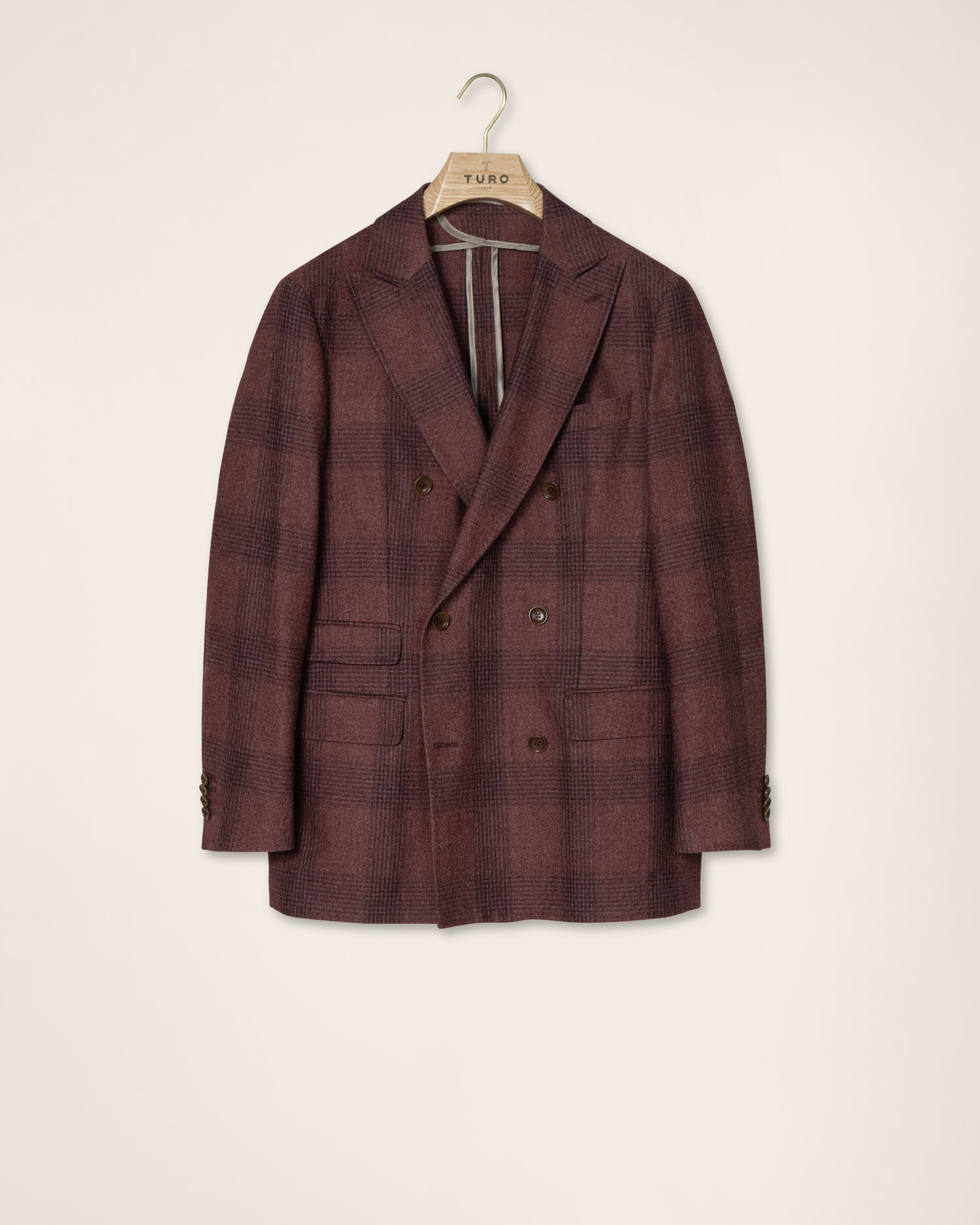 Wool-Cashmere Blazer in Raspberry Red