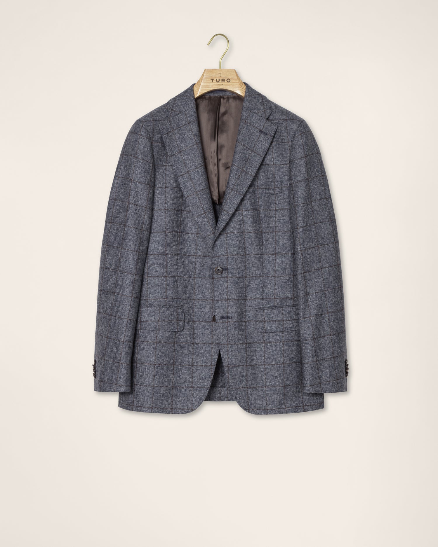 Blue Blazer in Windowpane Check