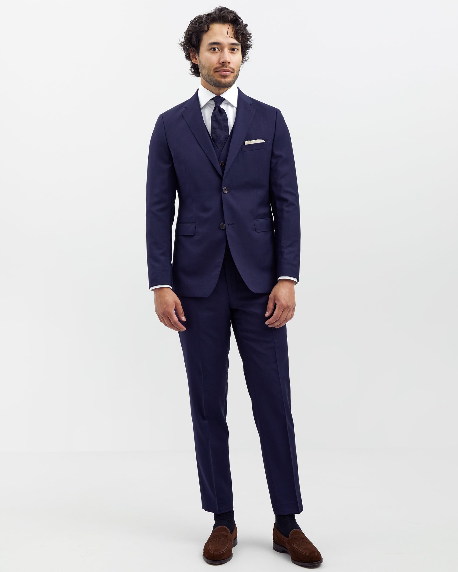 Sininen villapuku <br> natural stretch <br> slim fit (3546609987)