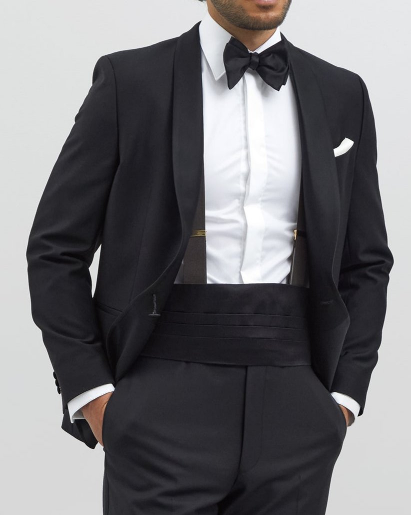 Black Silk Cummerbund (9585687855434)