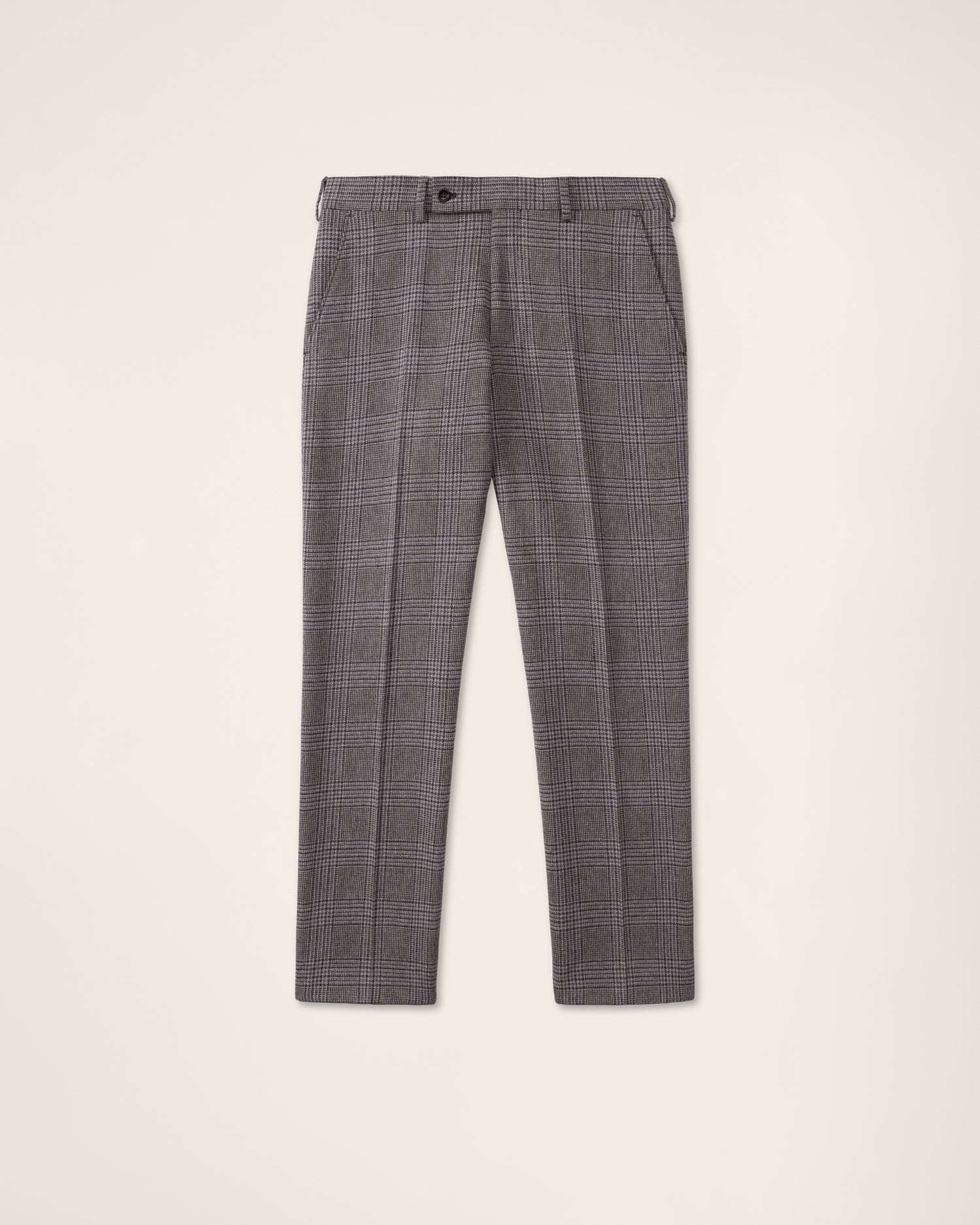 Flannel Trousers in Grey Check