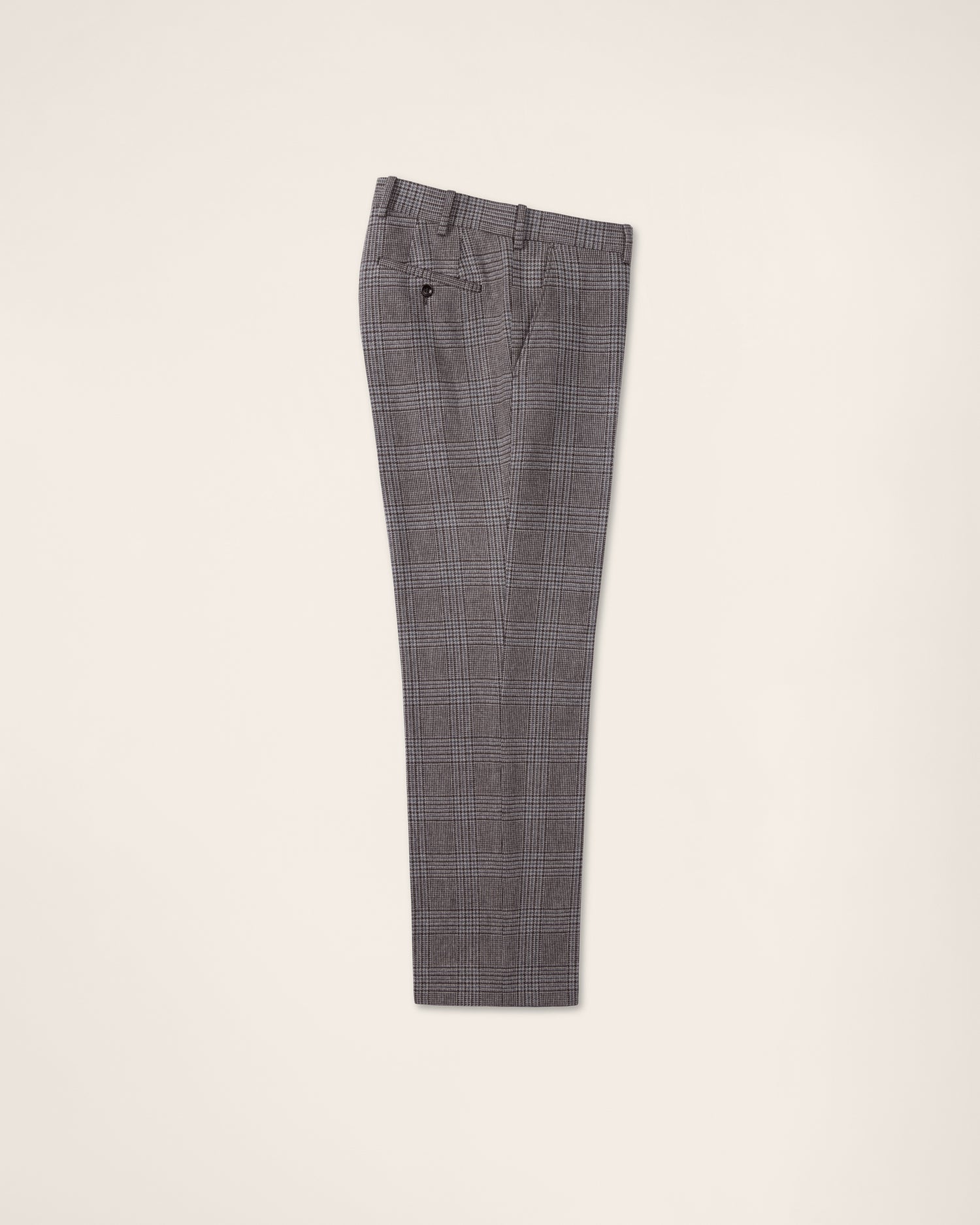Flannel Trousers in Grey Check