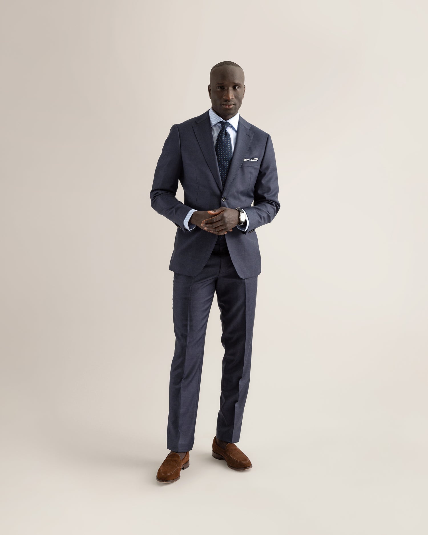 Premium Wool Suit in Navy