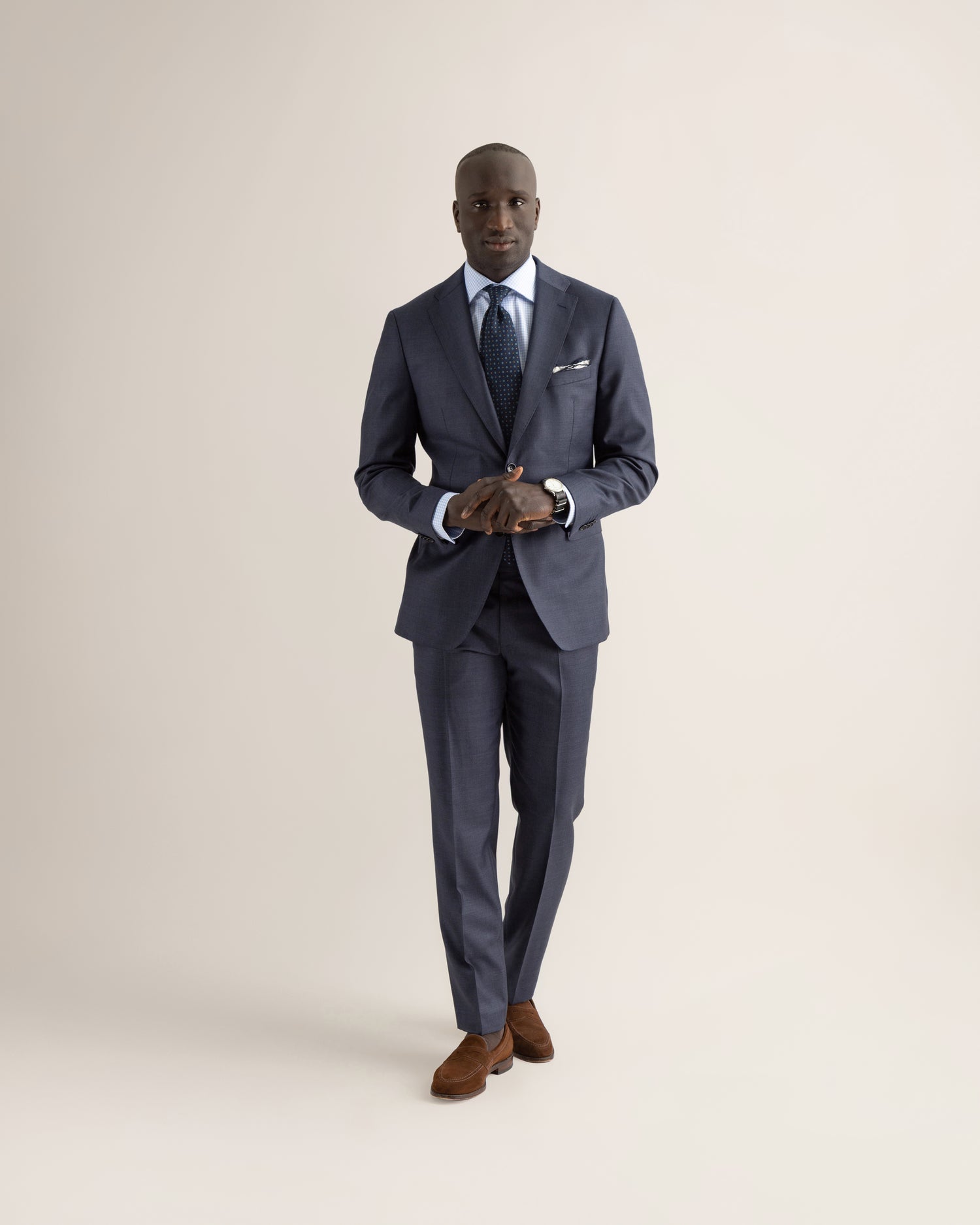 Premium Wool Suit in Navy