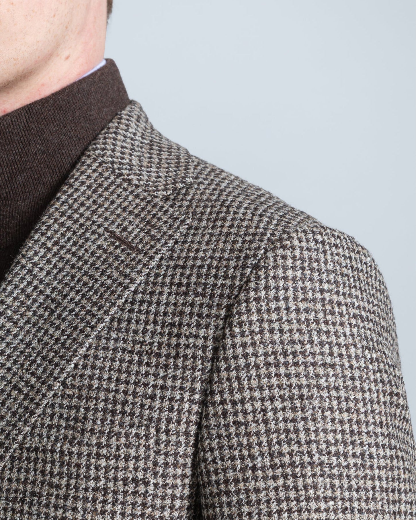 Houndstooth Blazer in Brown (10287630352714)